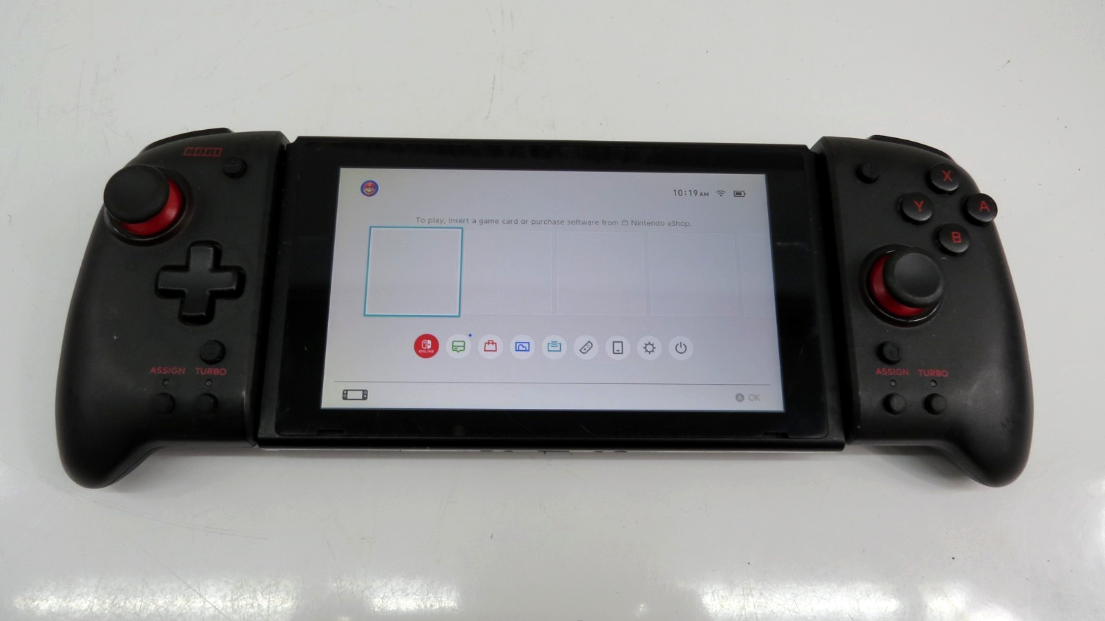 Nintendo Switch HAC-001 Console W/Hori Split Pad Black Controllers, Dock, Power