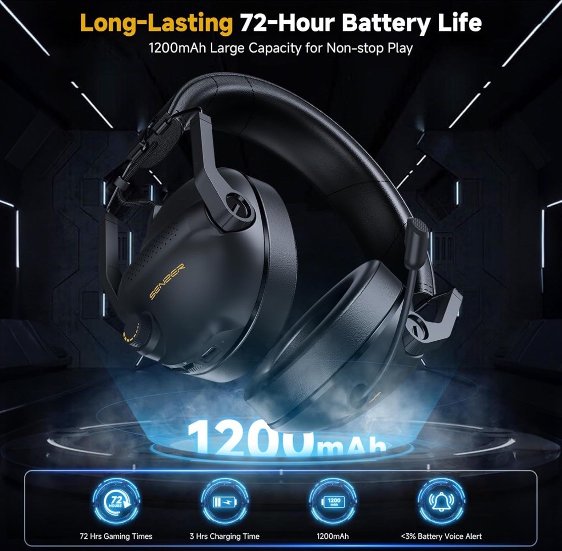 SENZER SG600 Wireless Gaming Headset Bluetooth Only No USB Dongle Included