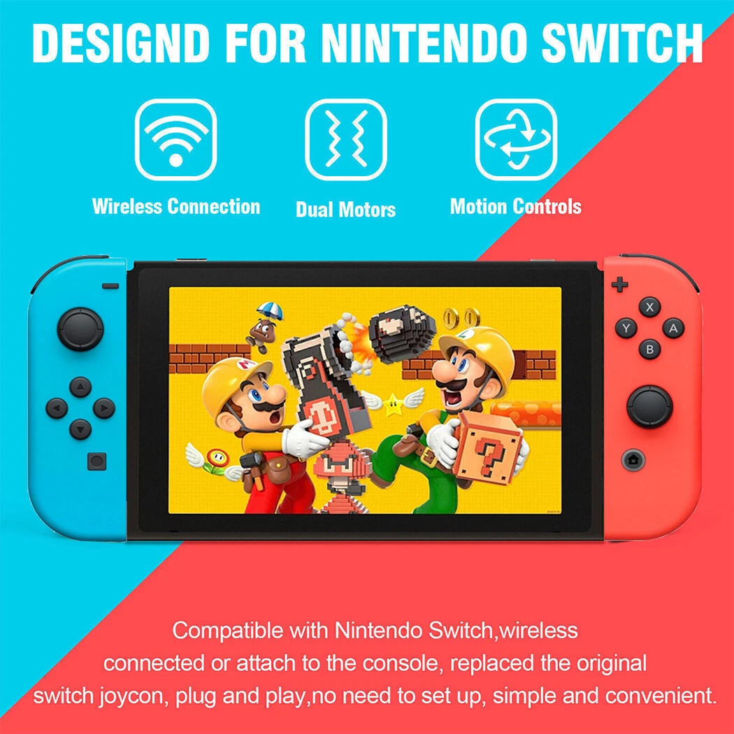 For Nintendo Switch Joy Con Controller Left + Right Wireless Pair Gamepad Joypad