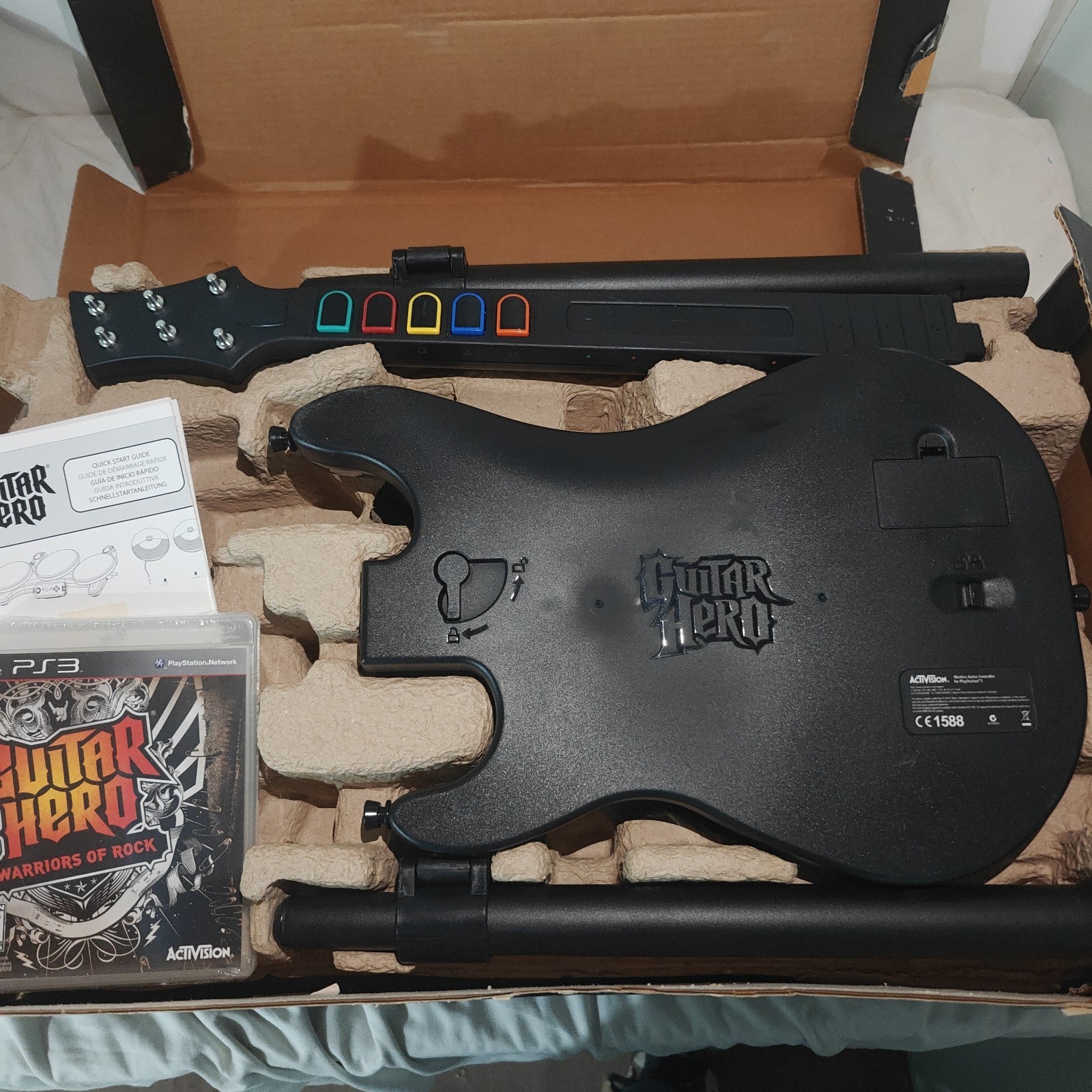 PS3 Guitar Hero WARRIORS OF ROCK Super Bundle Band playstation 3 New Open Box