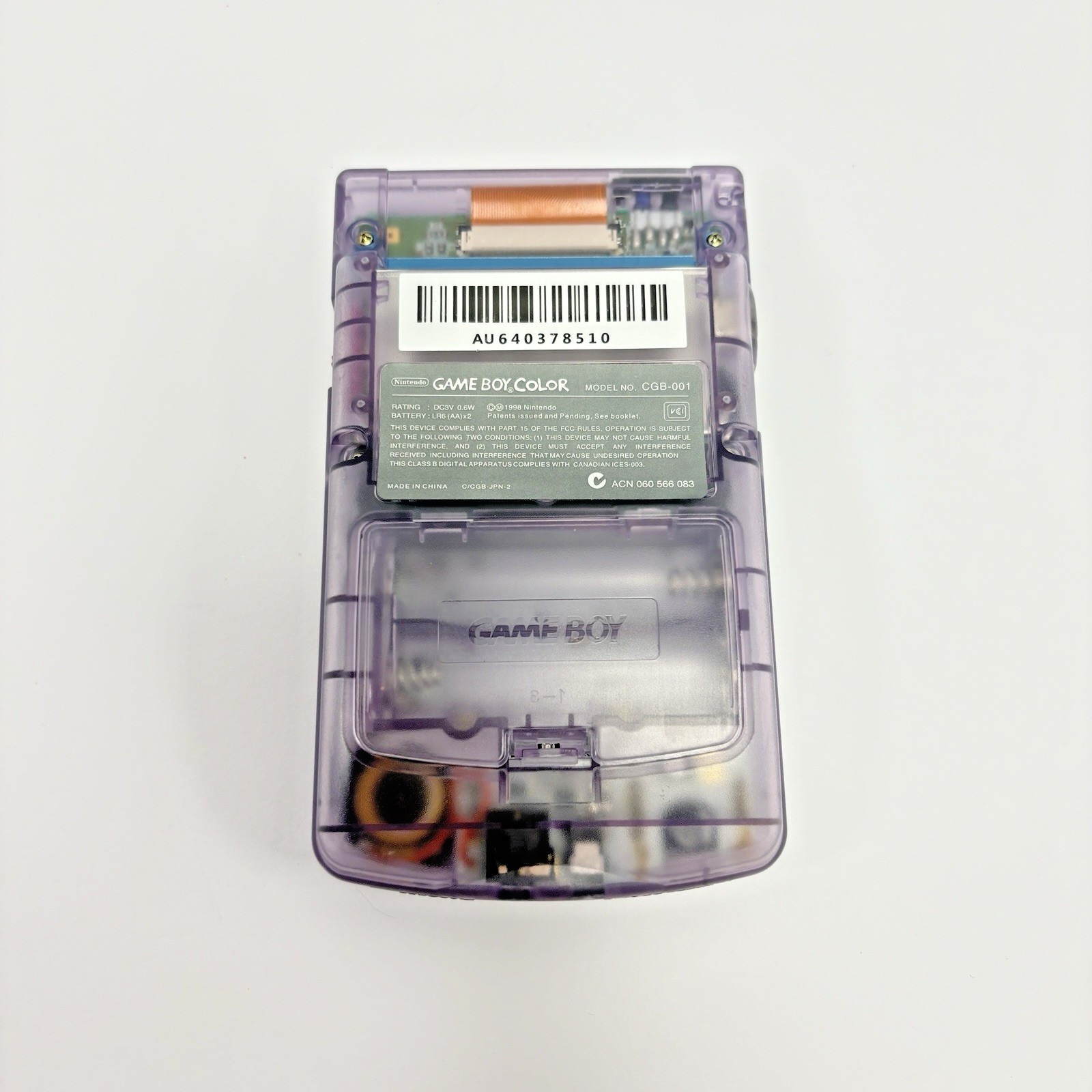 Refurbished Nintendo Game Boy Color – Glass Screen – Atomic Purple