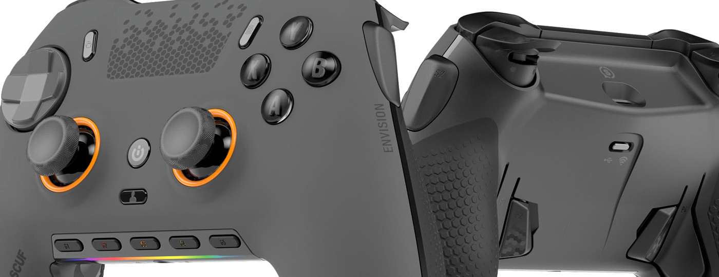 Scuf Envision Pro Wireless Gaming Controller With Dongle – Steel Gray