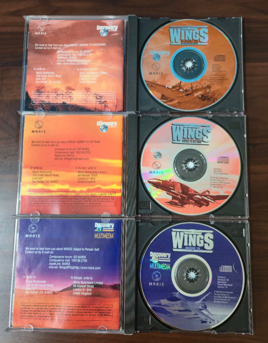 Discovery Wings Lot Midway Hiroshima Korea Vietnam Persian Gulf CD-ROM PC Mac