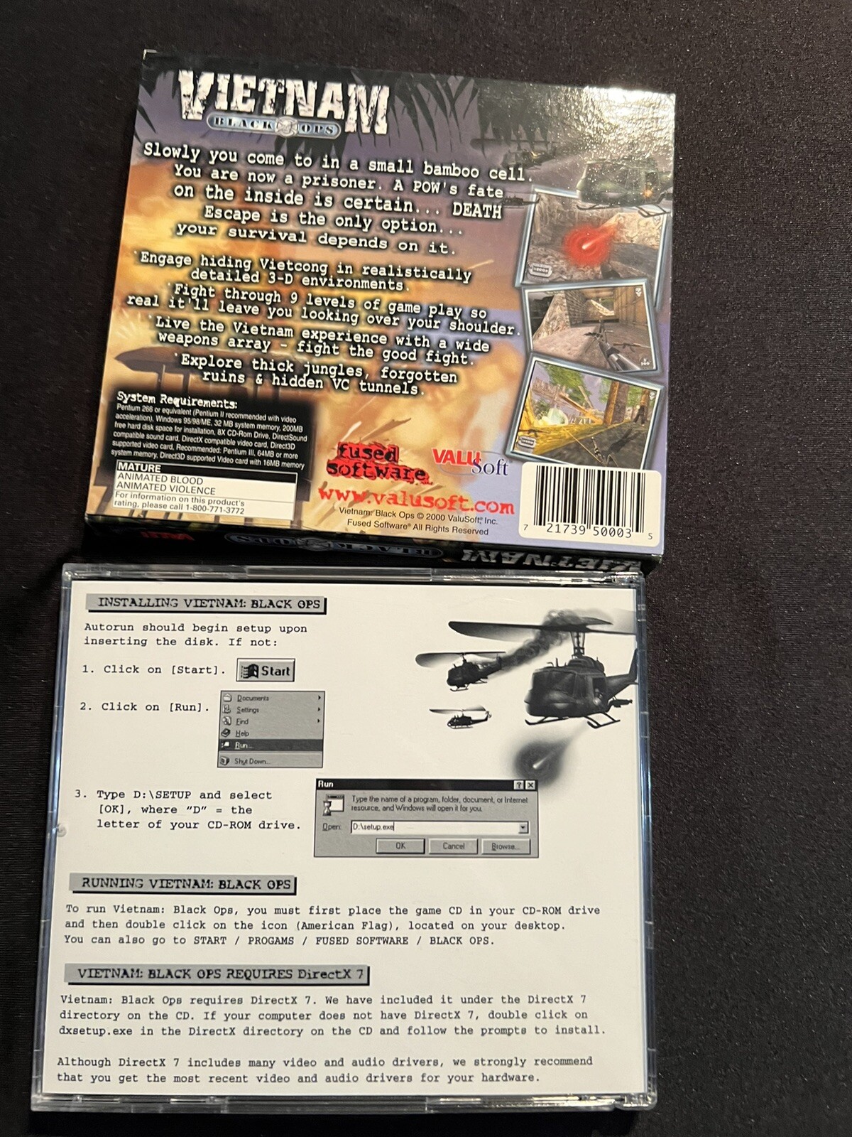 Vietnam: Black Ops Jewel Case (PC, 2001) With paper sleeve Good condition