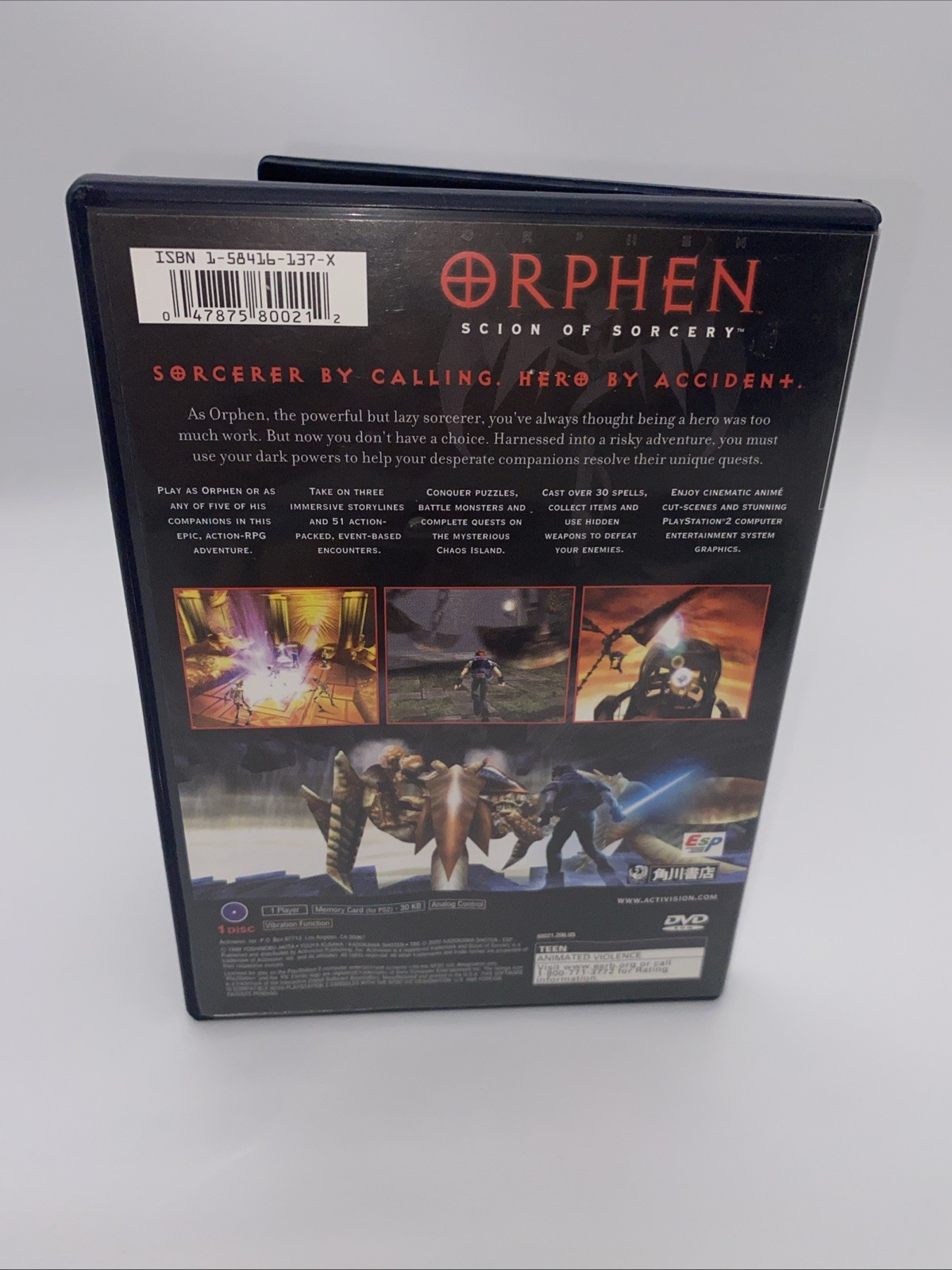 Orphen: Scion of Sorcery (PS2 PlayStation 2 CIB Complete W/ Manual & Reg Card