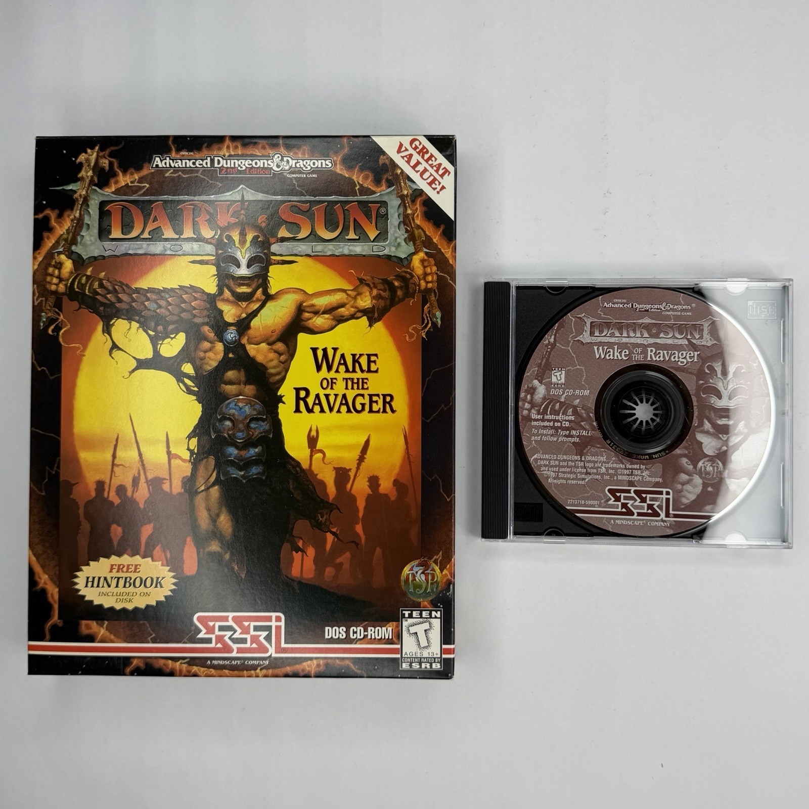 Dungeons & Dragons 2nd Edition Dark Sun Wake of the Ravager PC CD – INCOMPLETE