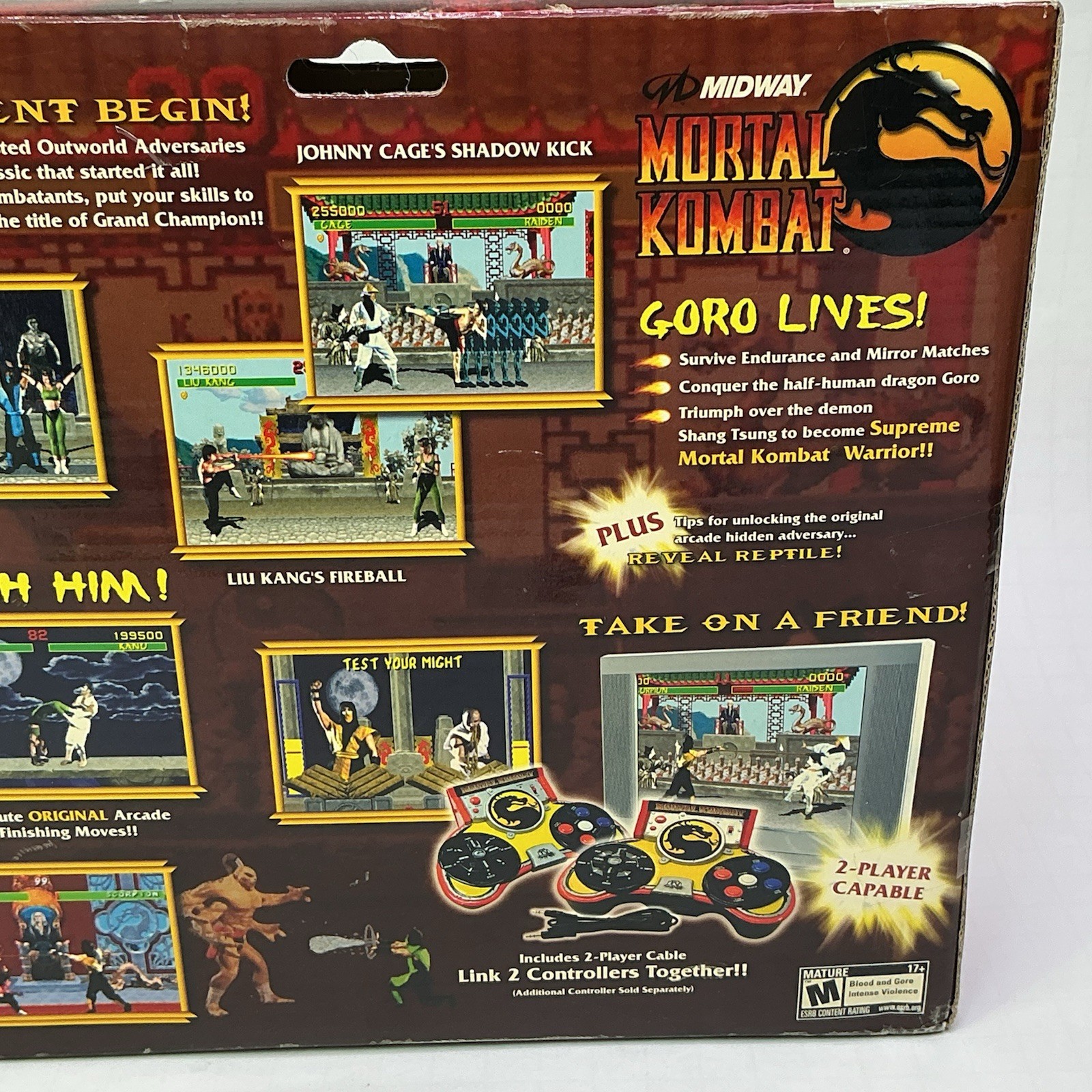 JAKKS Pacific Mortal Kombat Plug & Play TV Game Controller 2-Player, 2004