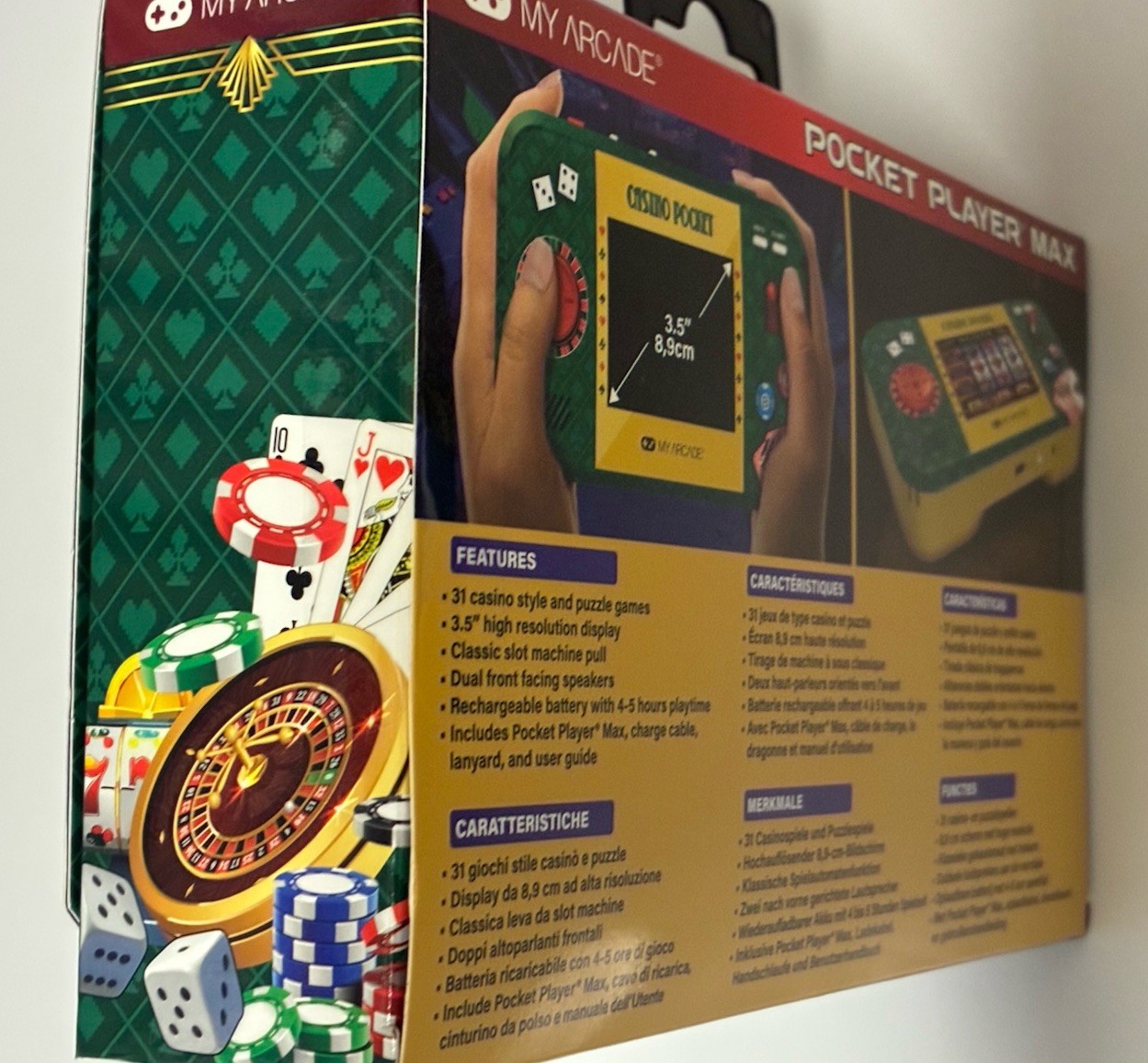 MY ARCADE POCKET PLAYER MAX PORTABLE GAMING SYSTEM OVER 30 Casino Style Games