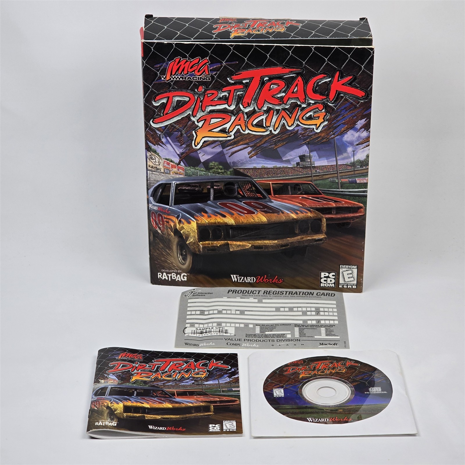 Dirt Track Racing (PC CD-ROM) BIG Box CIB COMPLETE
