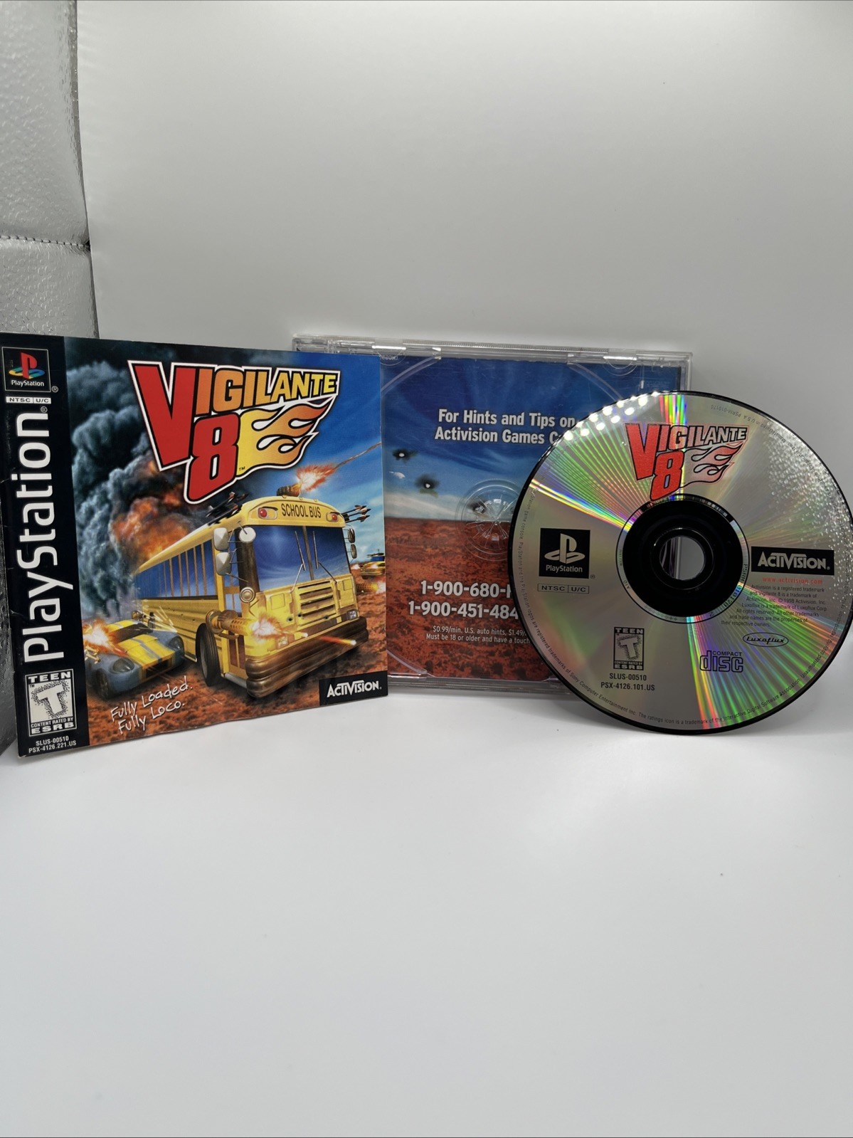 Vigilante 8 Greatest Hits (Sony PlayStation 1, 1998) Cib Tested READ DESCRIPTION