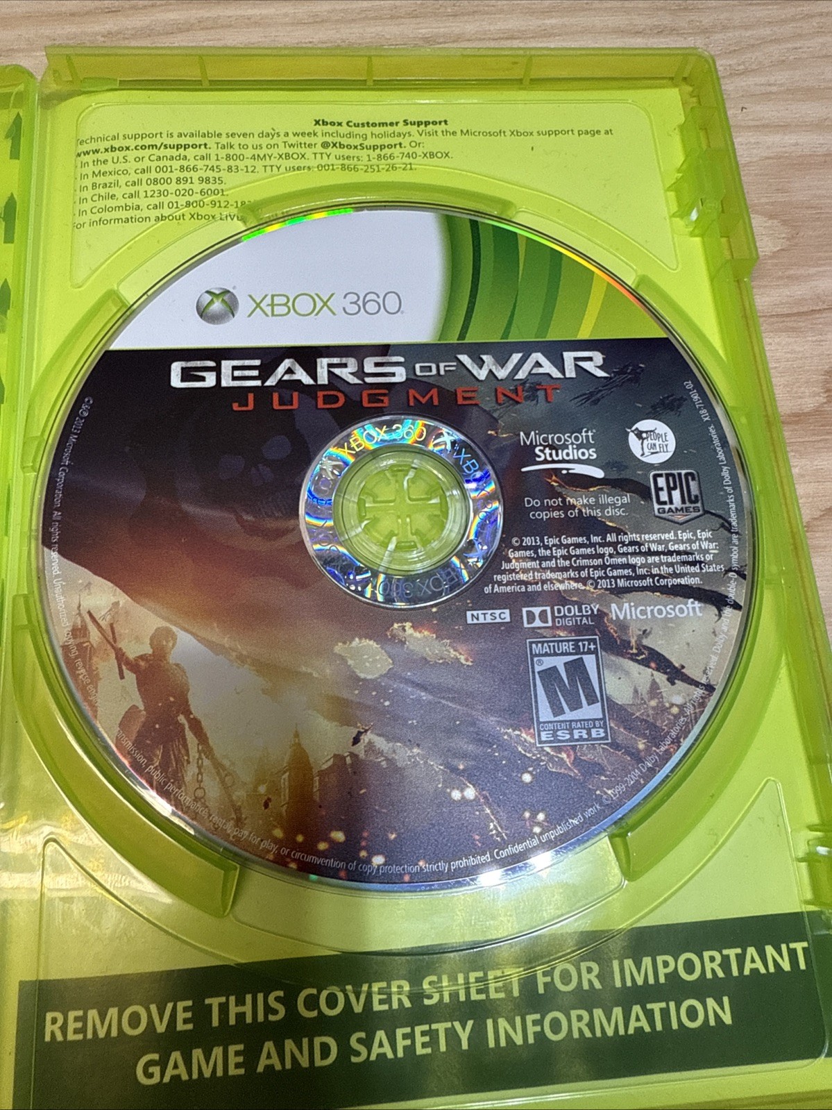 Gears of War: Judgment (Microsoft Xbox 360, 2013) CIB Verified Working Fast Ship