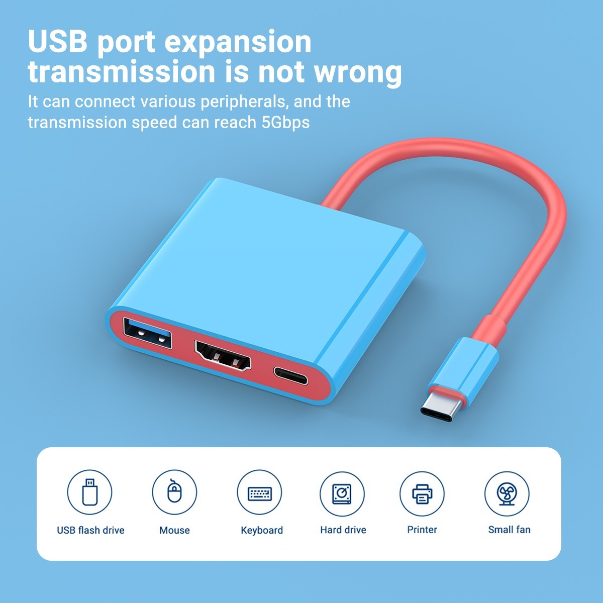 Nintendo Switch Dock USB-C Hub Adapter 4K HDMI Docking Station Portable TV 3.0