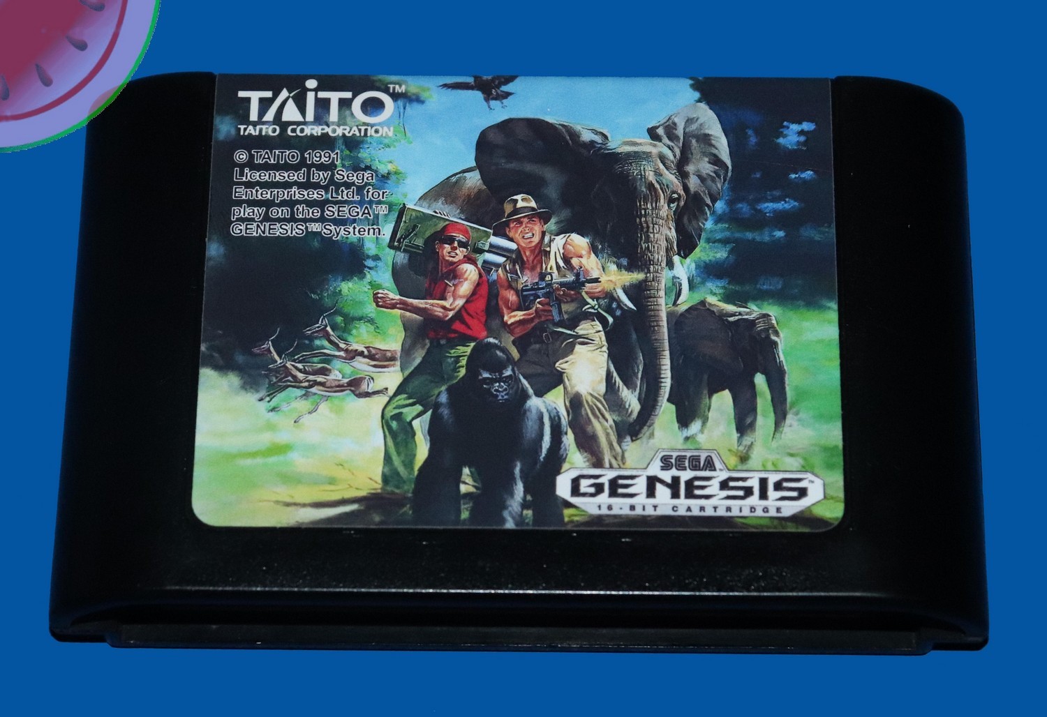 TESTED Sega GENESIS Game GROWL Beat Em Up with NEW Case, Manual, Taito Wave Ad