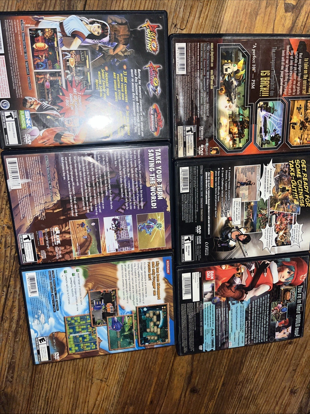 PS2 Game Bundle – .hack Ratchet & Clank Art Of Fighting Xtreme Legends Frogger