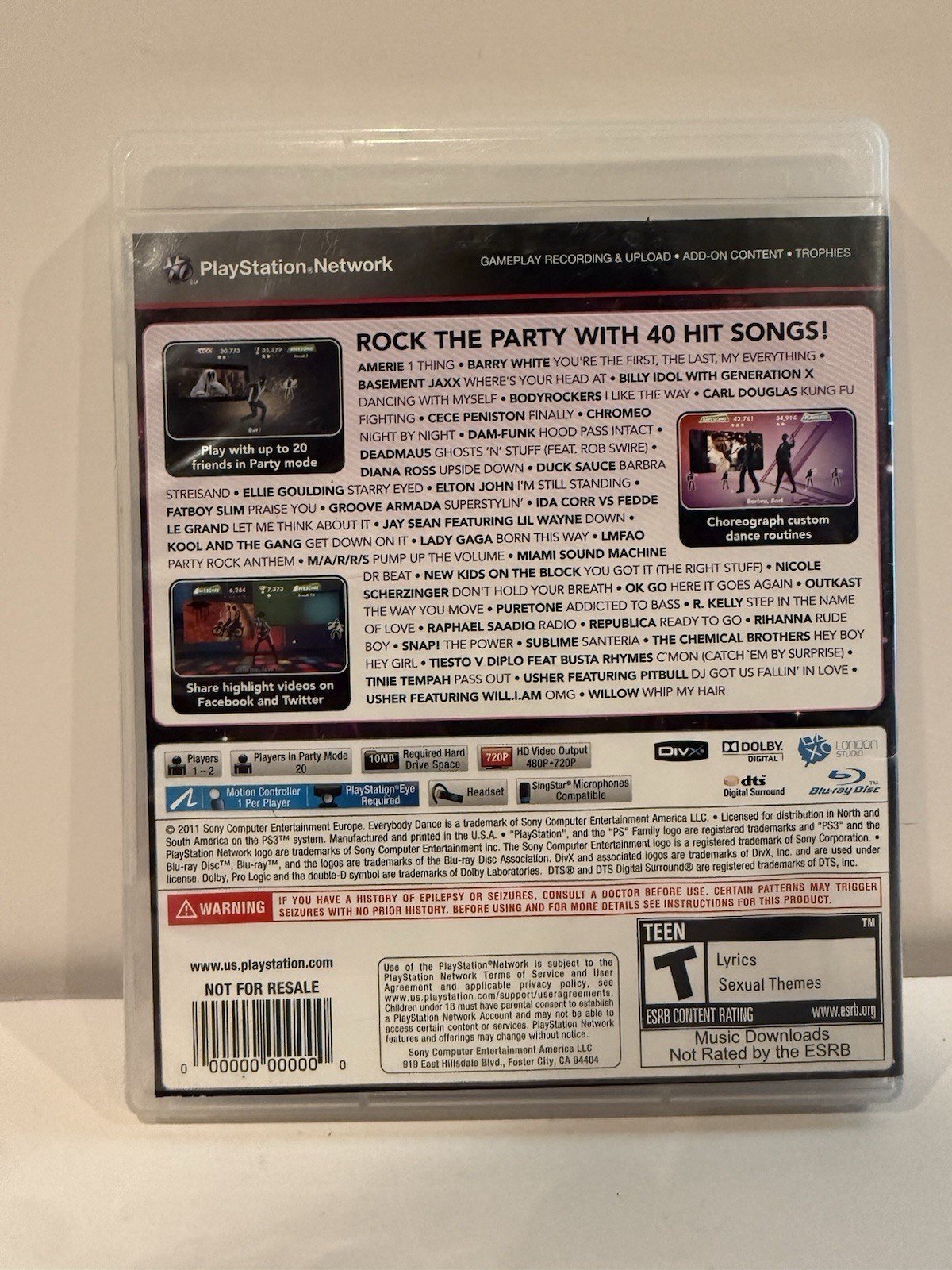 Everybody Dance (Sony PlayStation 3, 2011) – CIB Complete – Tested
