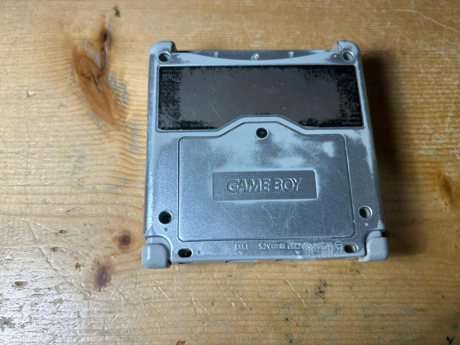 Nintendo Game Boy Advance SP Handheld Game Console AGS-001 Silver System Only