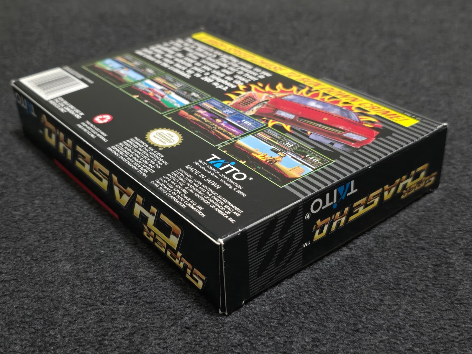 SNES Super CHASE H.Q. Complete CIB Box Game Super Nintendo Chase HQ Taito Poster