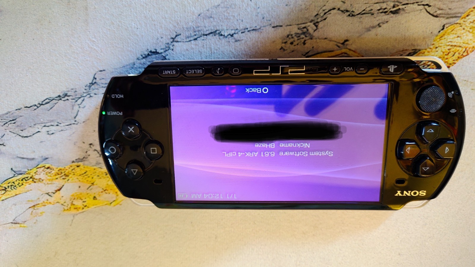 Sony PlayStation Portable PSP 3001 Black Handheld Game Console read before