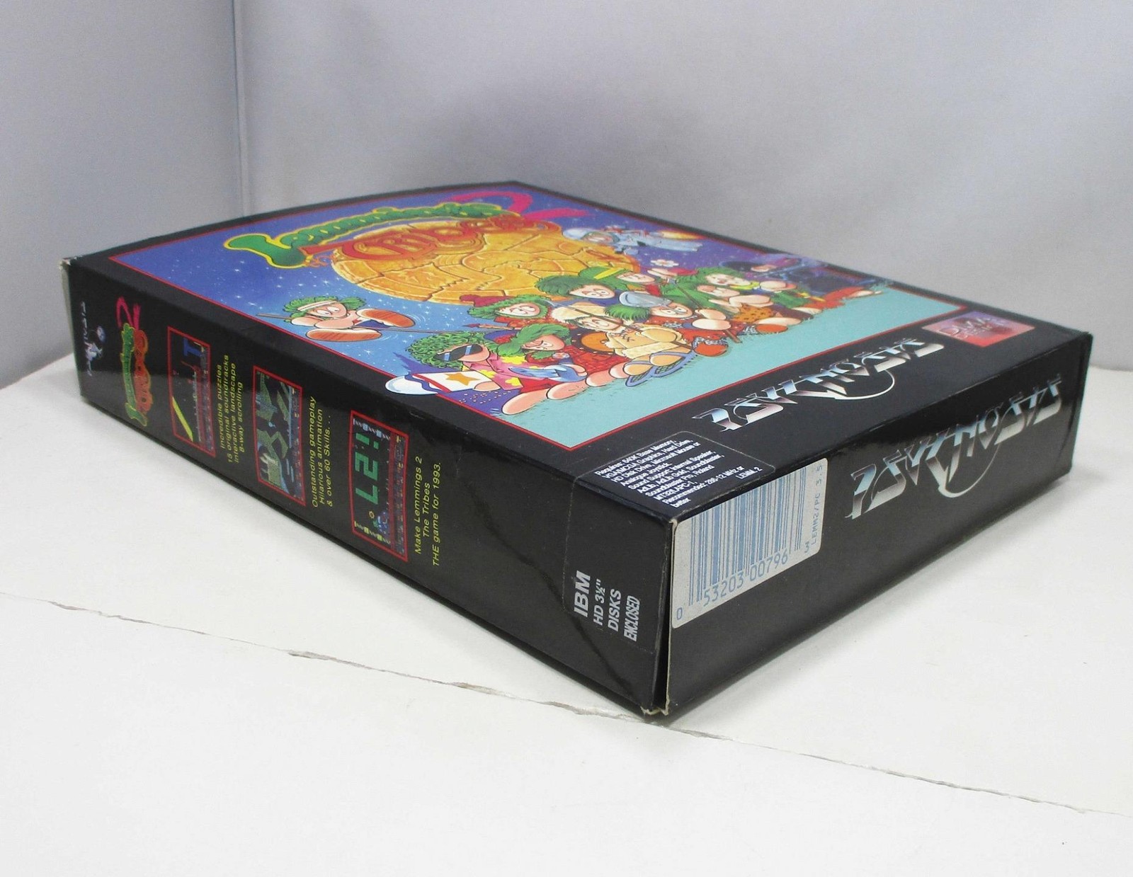 1993 Psygnosis Lemmings 2 “The Tribes” Big Box PC (2) 3.5″ Floppy Disks – Tested
