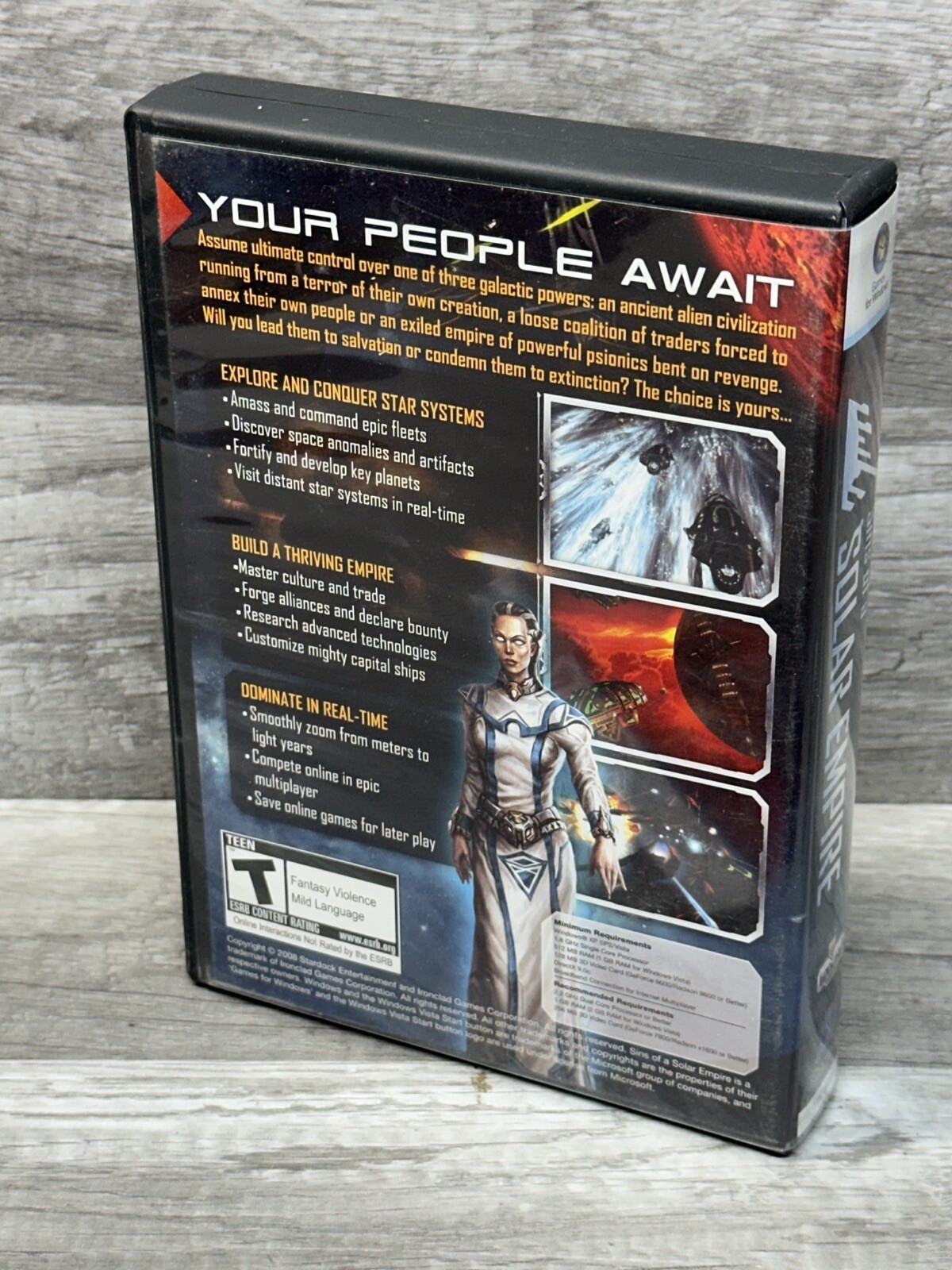 2008 Windows Sins Of A Solar Empire PC DVD-ROM Stardock Ironclad