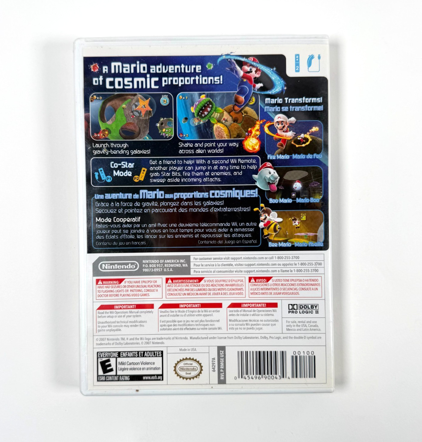 Super Mario Galaxy – Nintendo Wii 2007 – CIB Case and Manual – Tested & Works