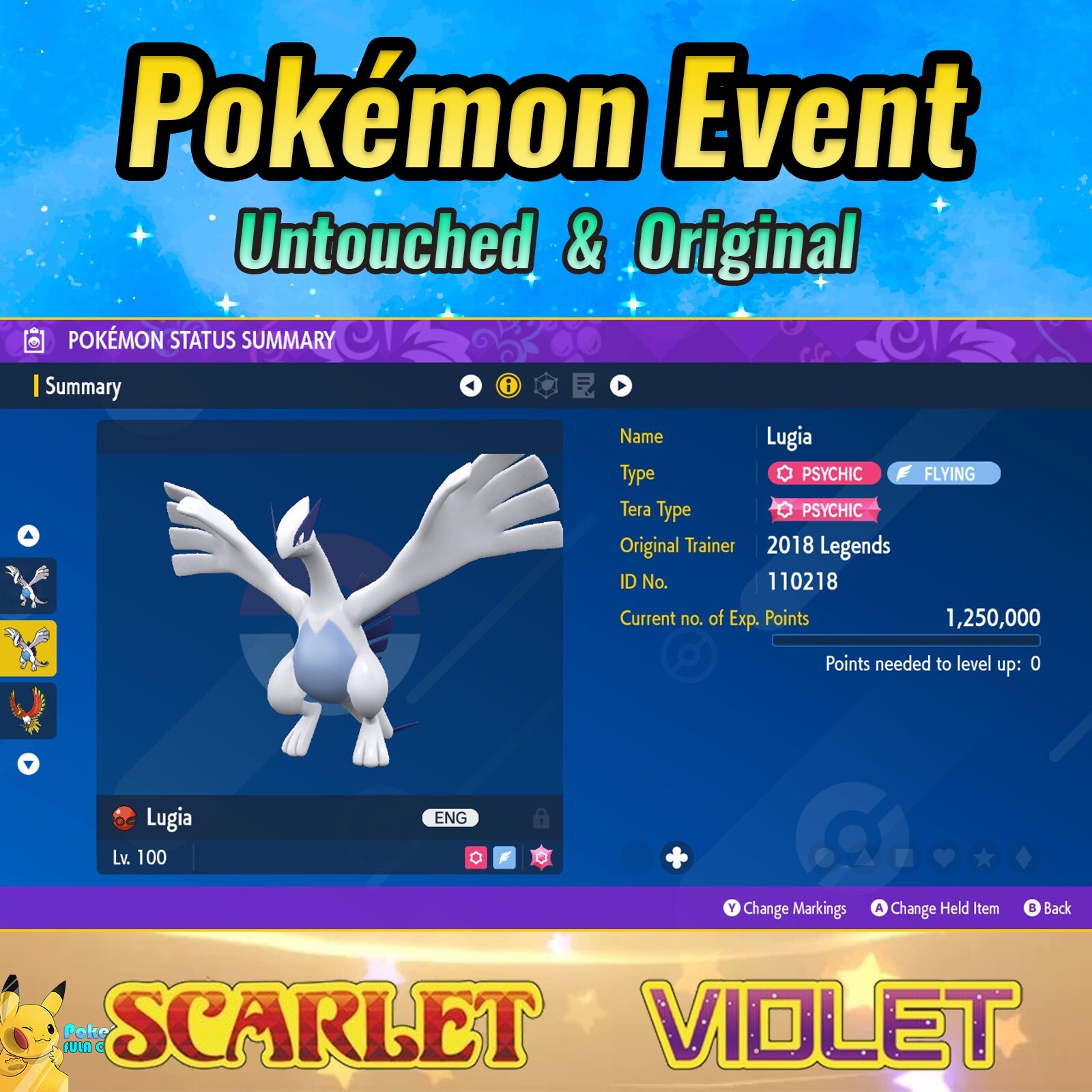 Lugia Event 💜 American 2018 Legends 💜 Pokémon Scarlet & Violet