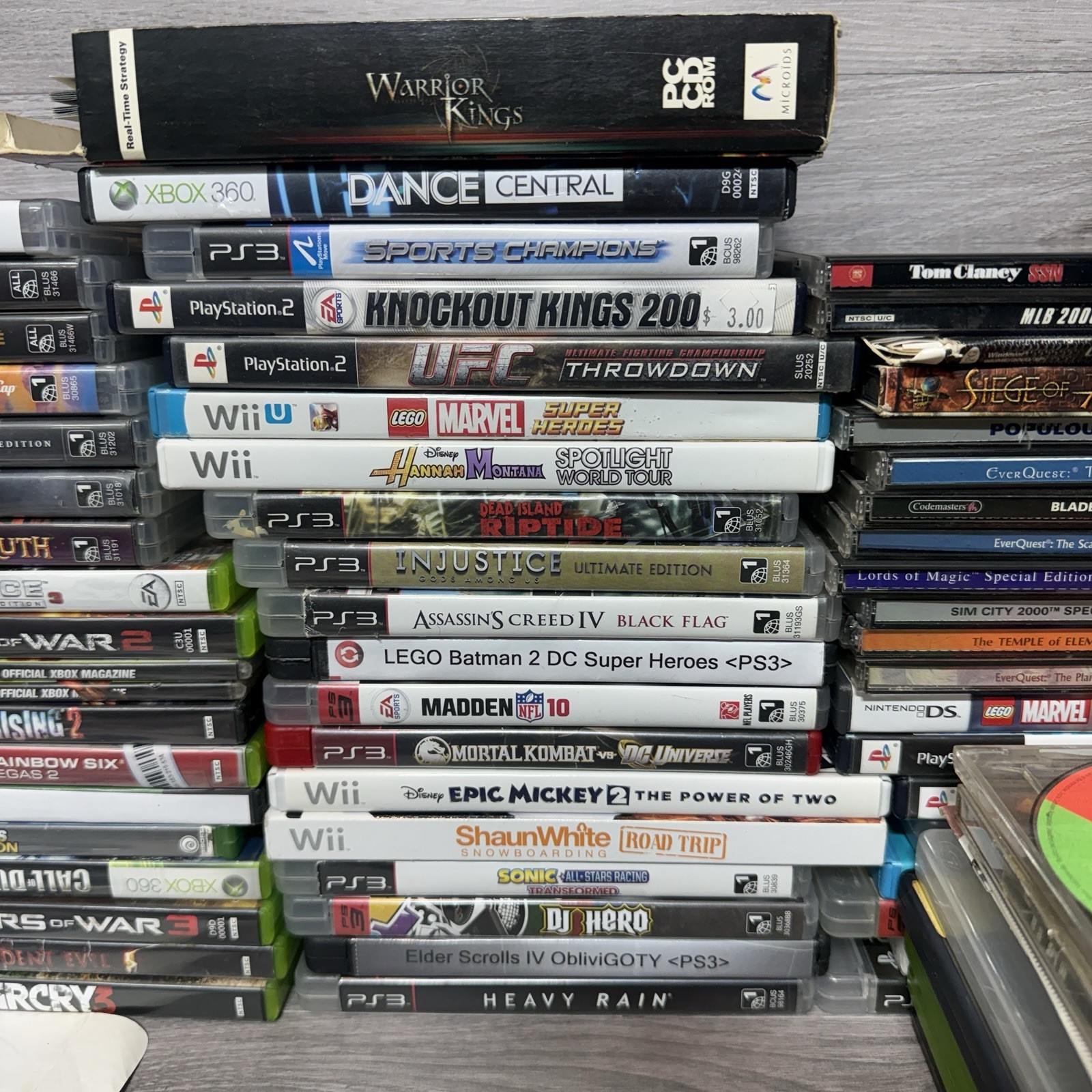 125+ Video Game Bulk Lot – Untested/As-Is – PS2, PS3, Xbox 360, Wii, Sega, 3DS
