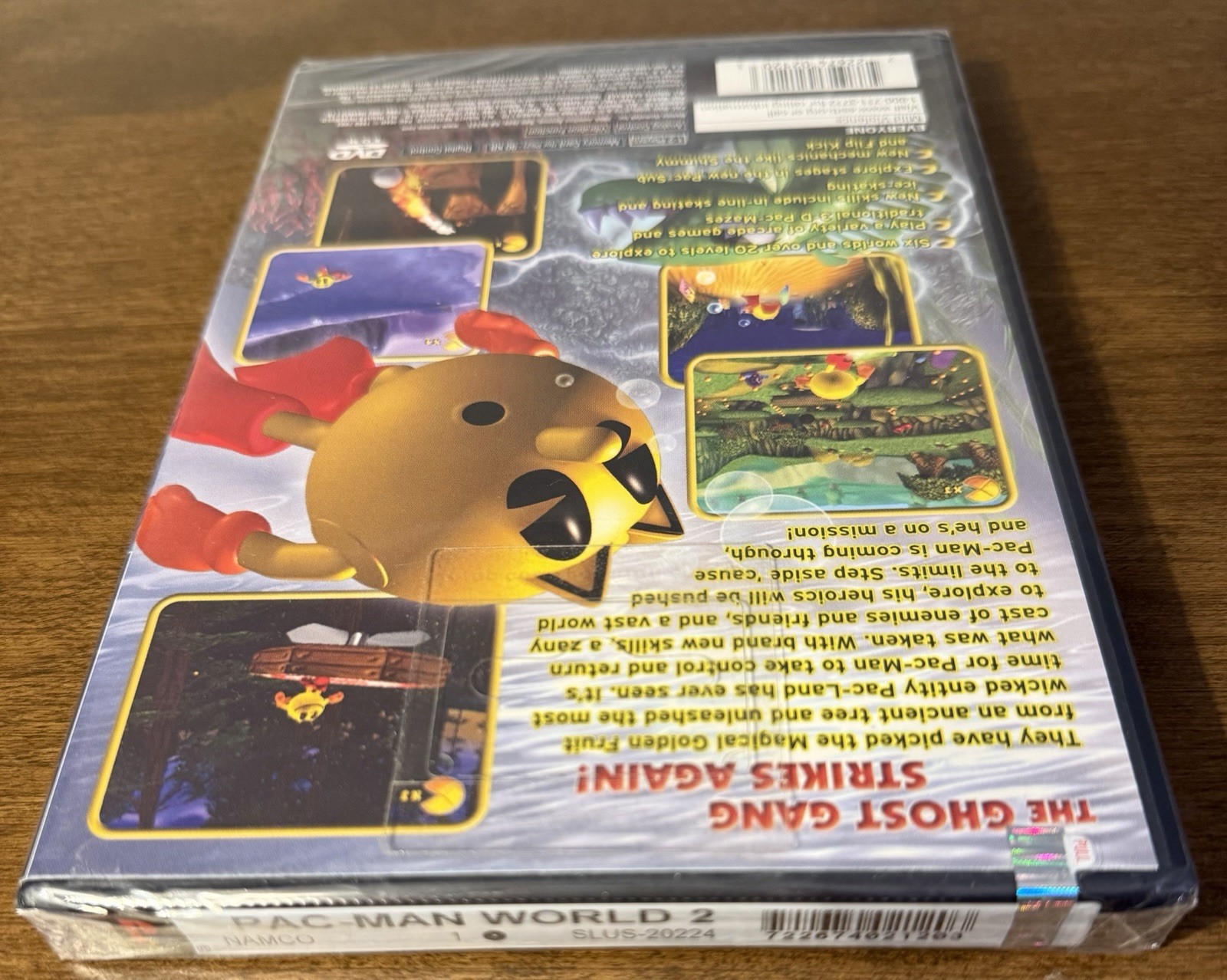 Pac Man World 2 (Sony PlayStation 2, 2002) Brand New Sealed Black Label Hang Tab
