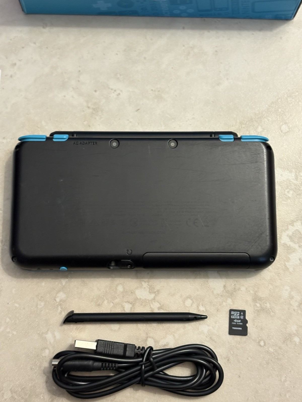 Nintendo “New” 2DS XL LL Console Black & Turquoise Complete In Box Near Mint