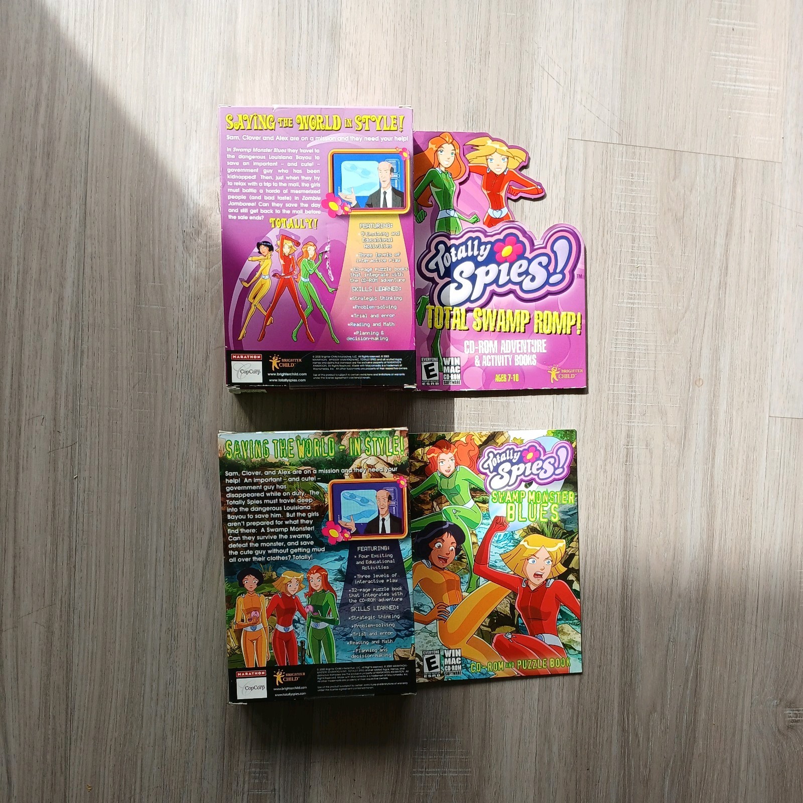 2 Lot Totally Spies Total Swamp Romp+ Swamp Monster Blues – NEW Box – CD Win/Mac