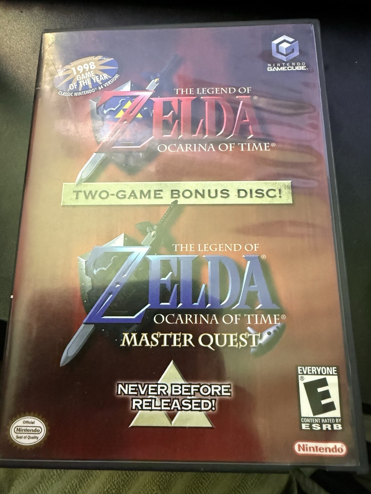 The Legend of Zelda: Ocarina of Time Master Quest GameCube game case(NO GAME)