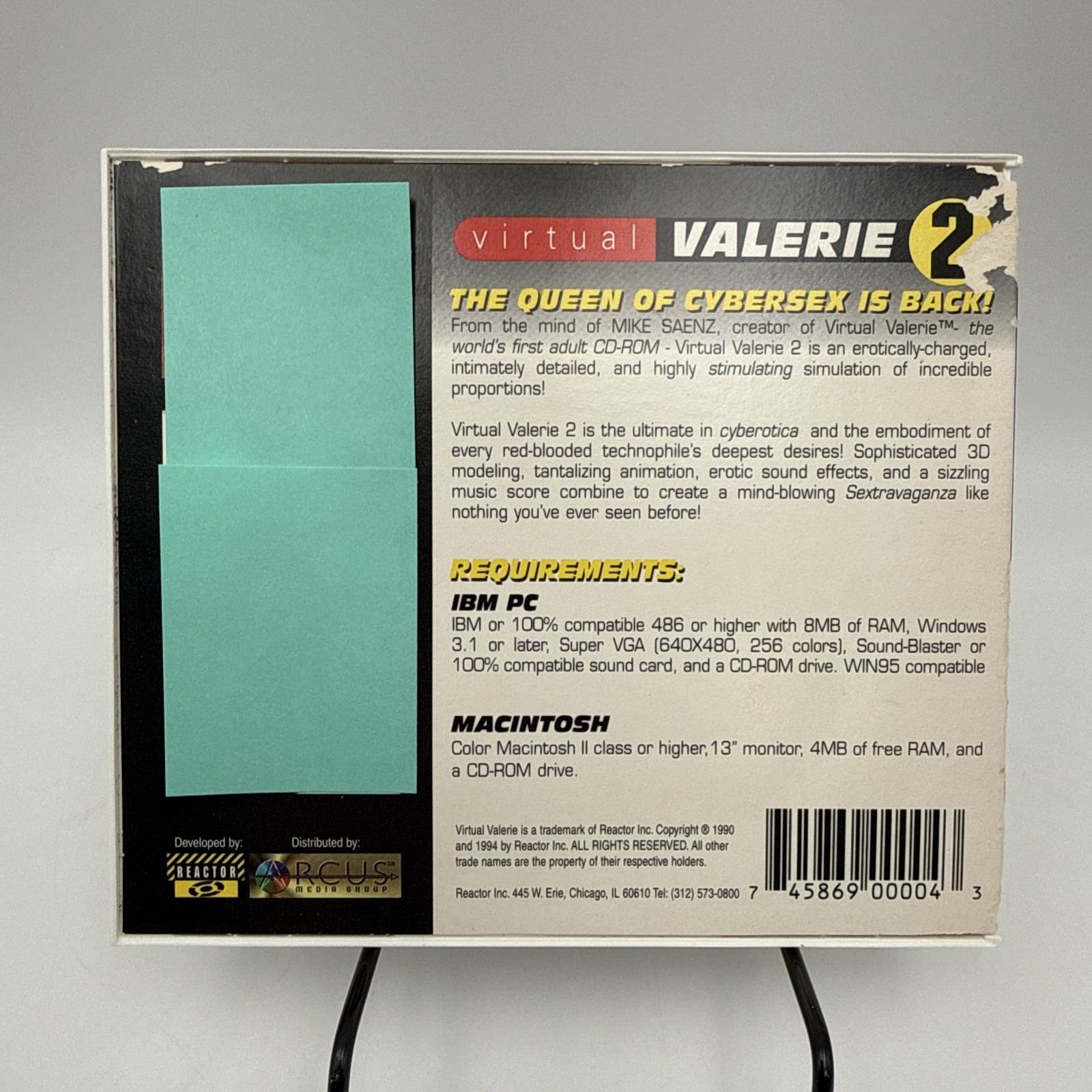 Super RARE Virtual Valerie 2 CD-Rom 1995 Adult Computer Game Mike Saenz PC/MAC