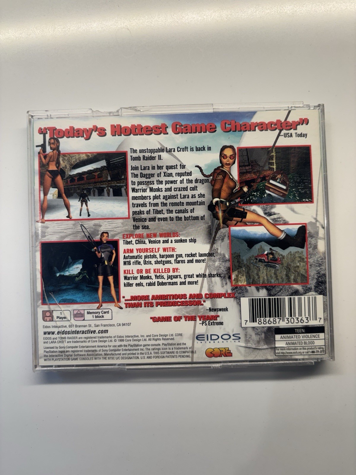 Tomb Raider II 2 Greatest Hits (PlayStation 1, 1997) Ps1 | Tested READ