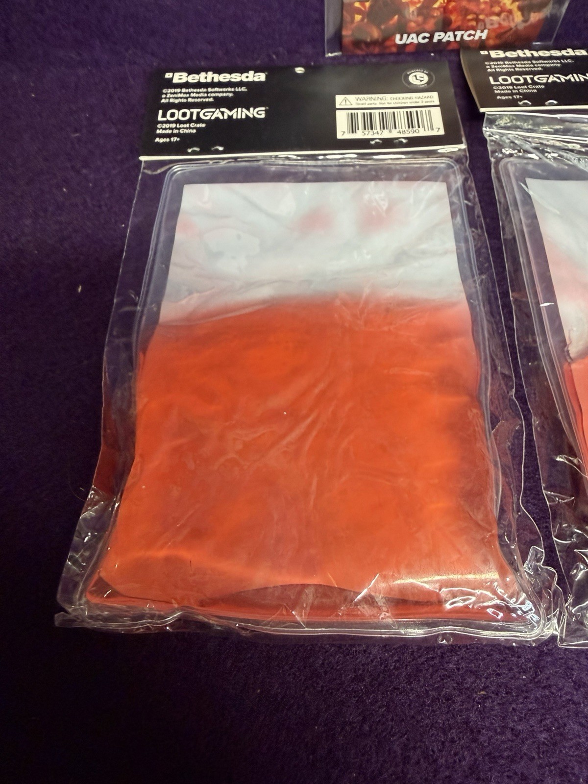 Lot of 3 LC DOOM UAC Union Aerospace Patch & x2 Blood Ice Pack Sets Cacodemon