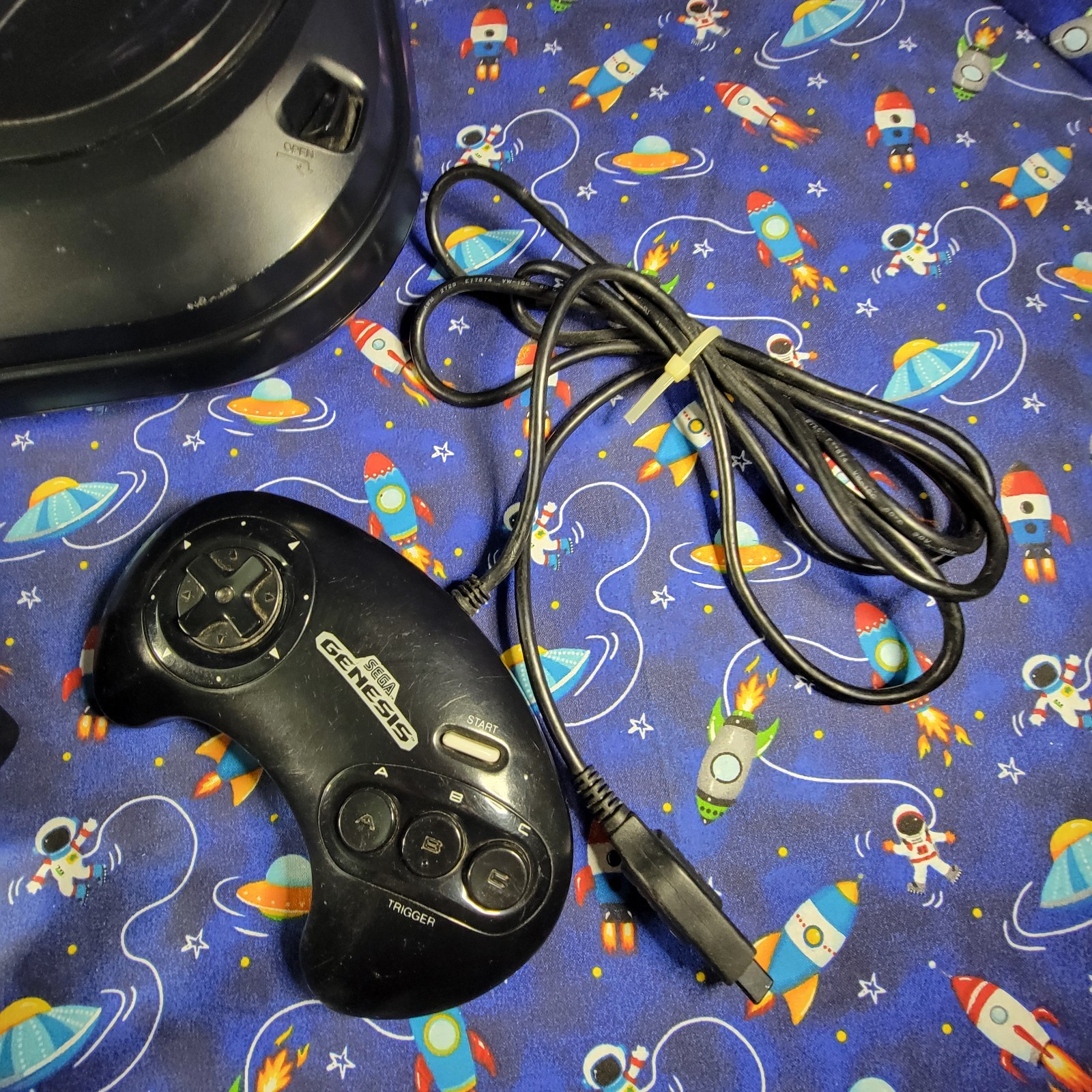 Vintage Sega CD Console With Sega Genesis Controller & Accessories *READ*