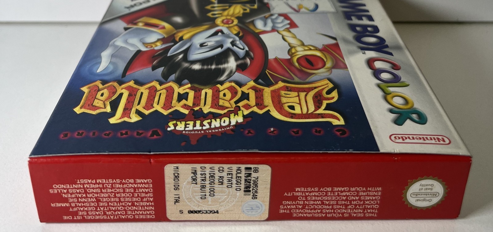 UNIVERSAL MONSTERS DRACULA CRAZY VAMPIRE NINTENDO GBC NEW PAL 2001