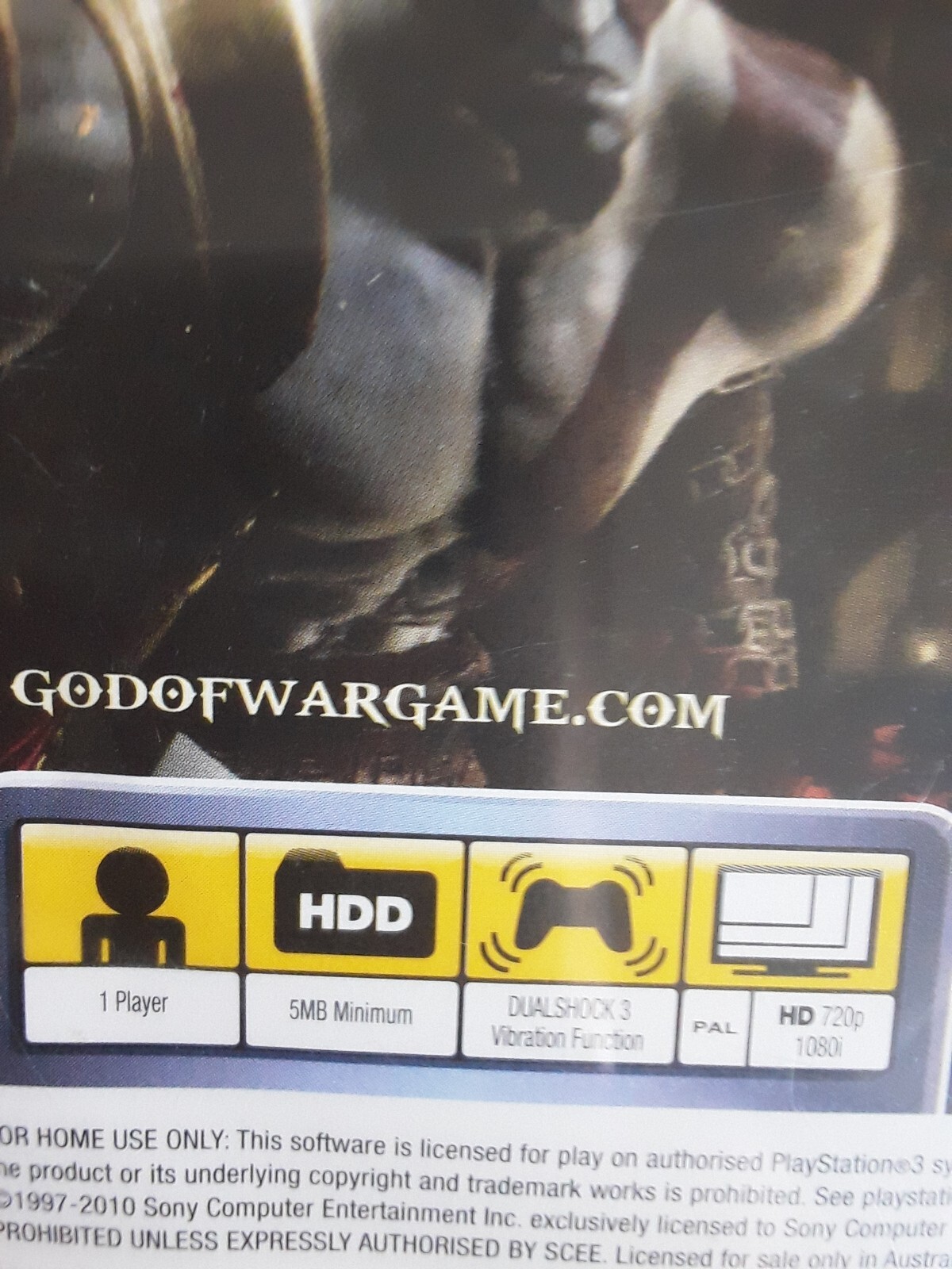 God Of War Game PS3 MA15+ Only on Playstation Sony Action Trilogy & Booklet