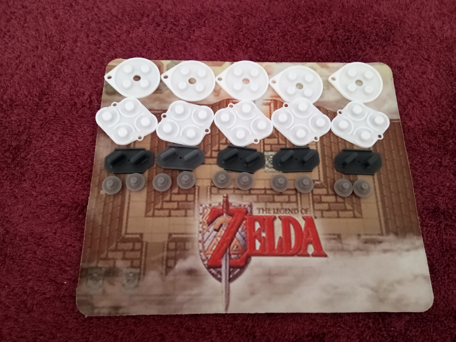 5 SETS NEW SILICONE BUTTON MEMBRANES SUPER NINTENDO SNES CONTROLLER *BEST PRICE*