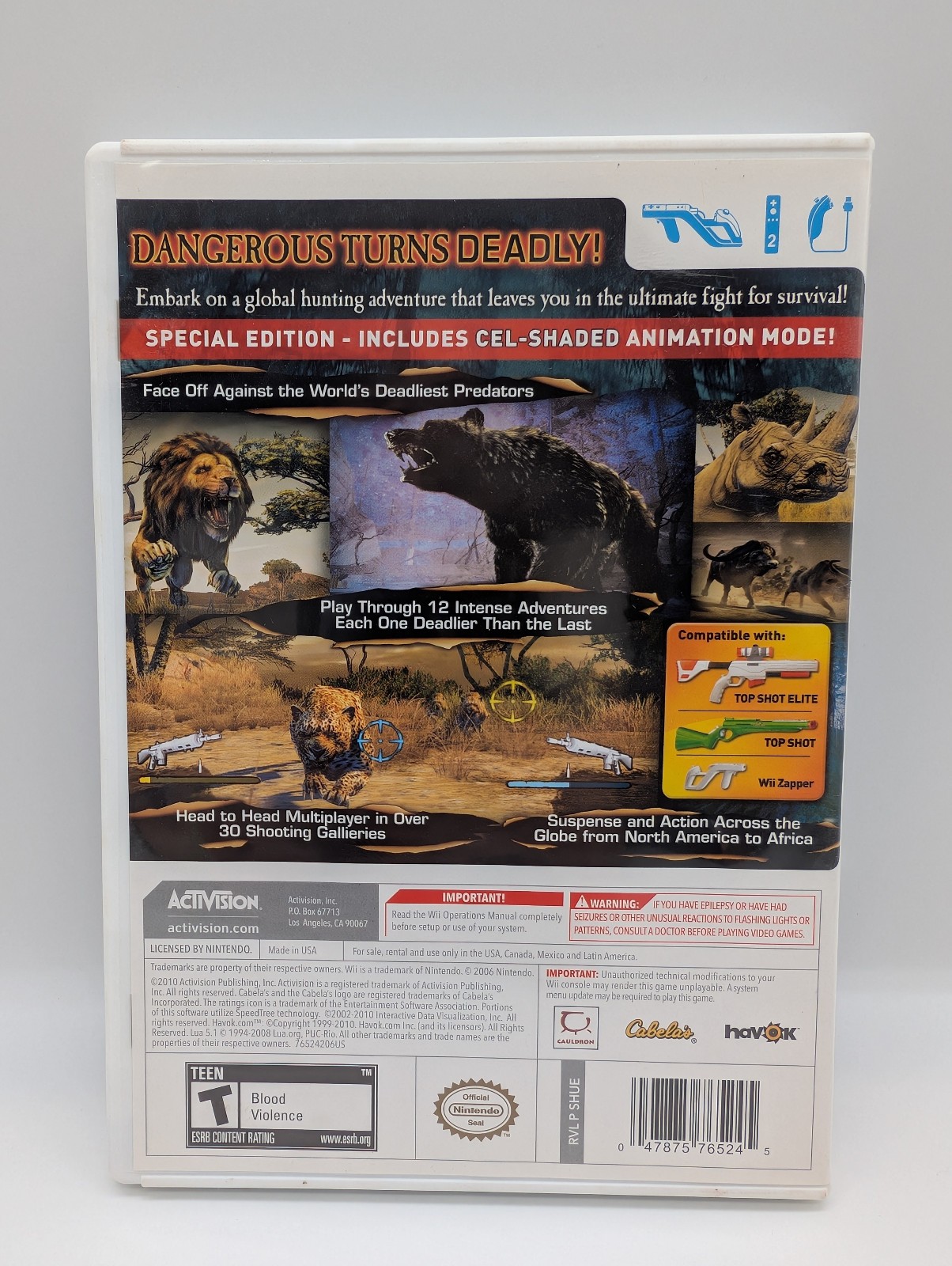 Cabelas Dangerous Hunts 2011 (Nintendo Wii) VERY GOOD W/MANUAL! SPECIAL EDITION