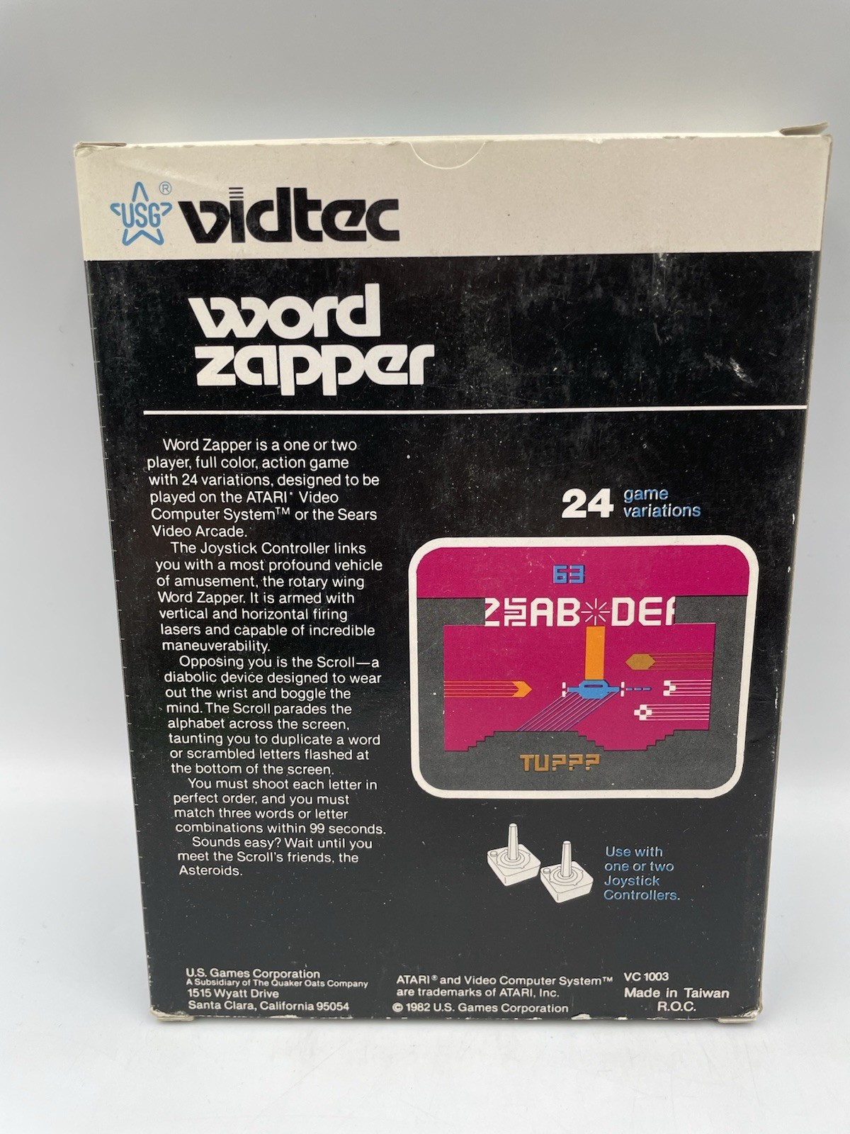 Atari 2600 Word Zapper Complete in Box With Manual, Tested