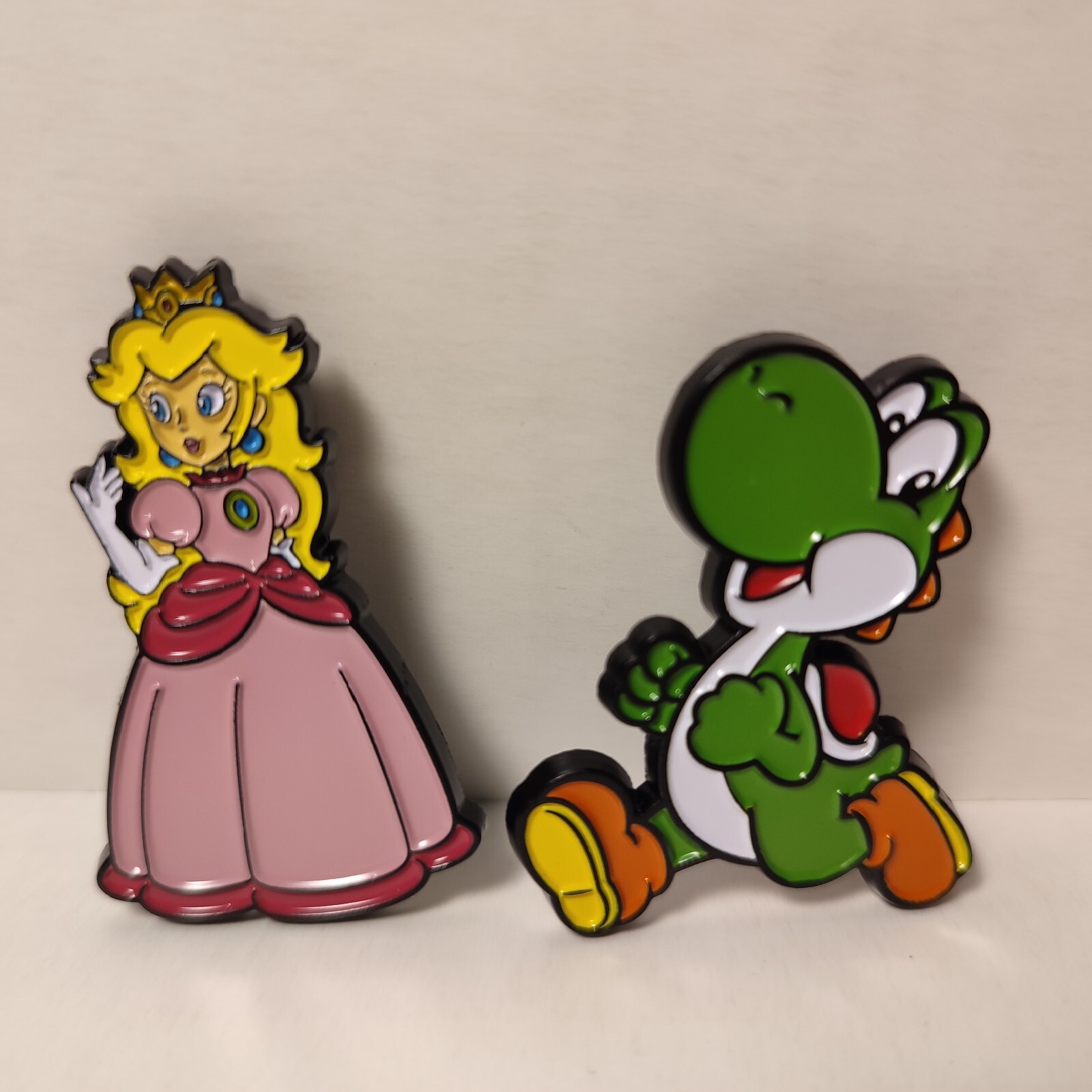 Nintendo Peach And Yoshi Enamel Pins Bundle Official Collectible Badges