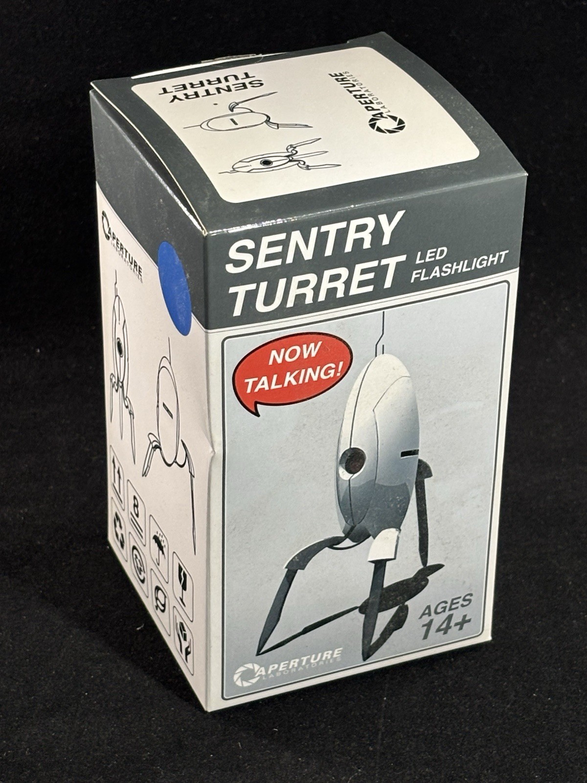 Portal 2 Sentry Turret LED Flashlight Now Talking! Aperature 2011 CIB Works!