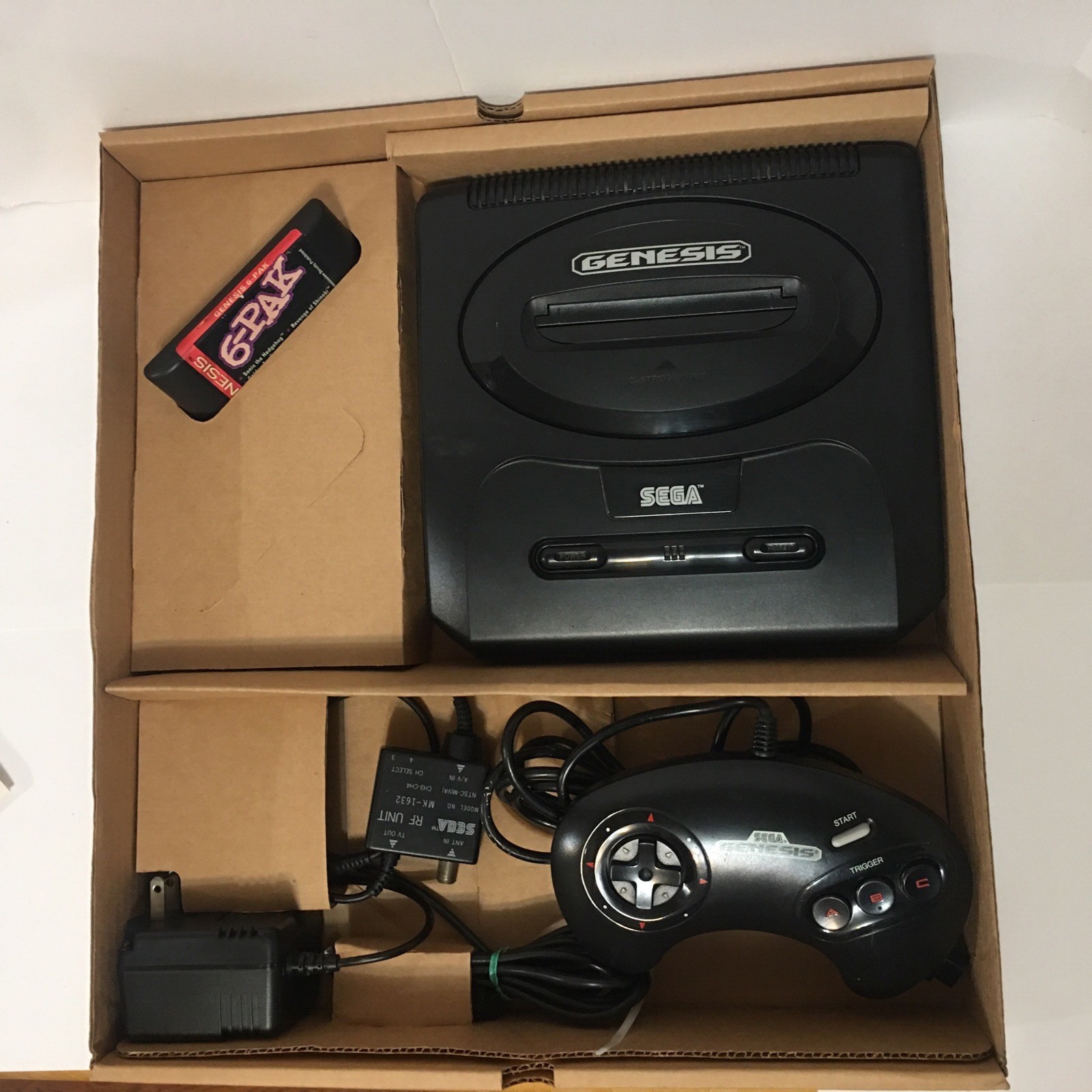 Sega Genesis Model 2 Console Complete in Box 6 Pak System CIB