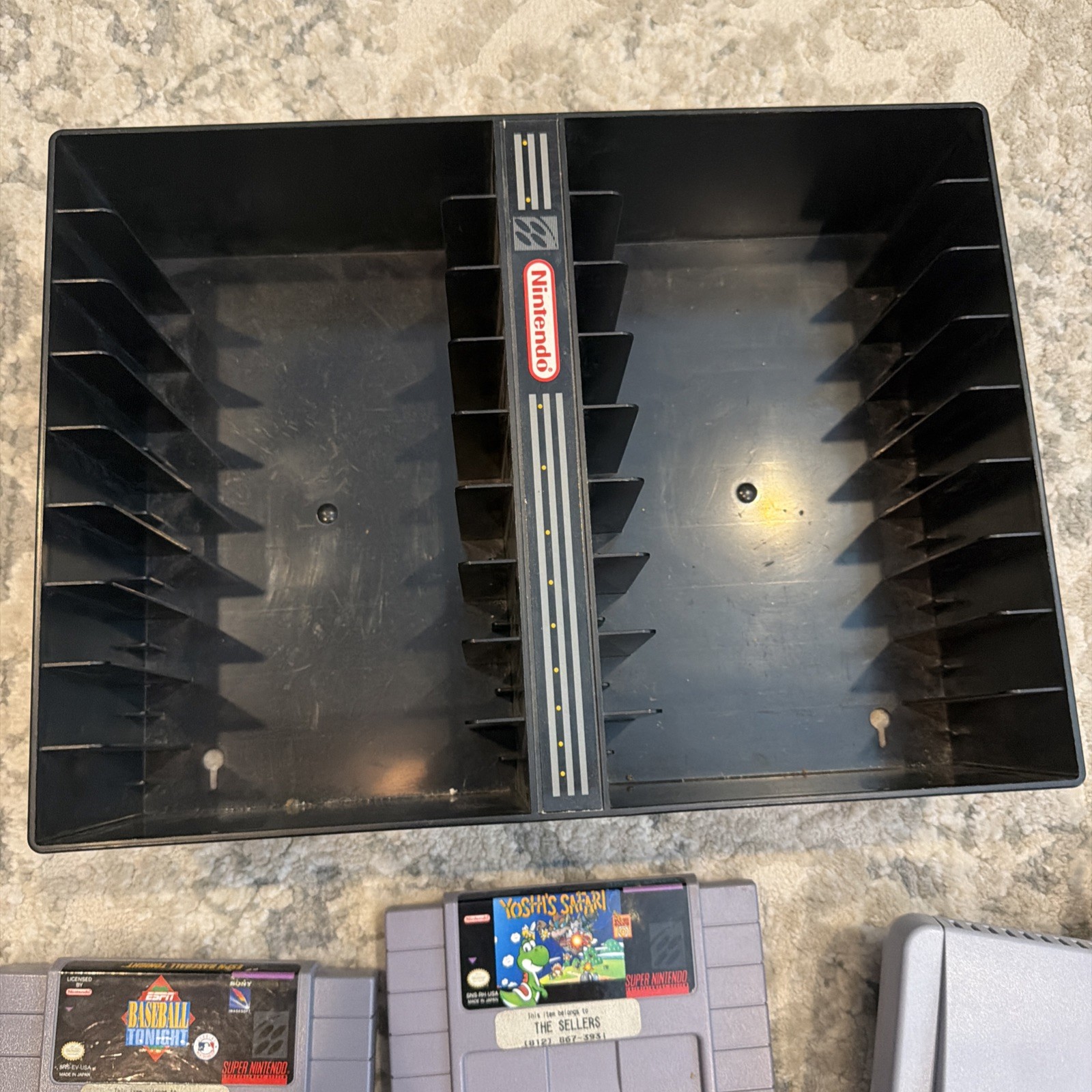 Super Nintendo Console With Two controllers And 10 Games