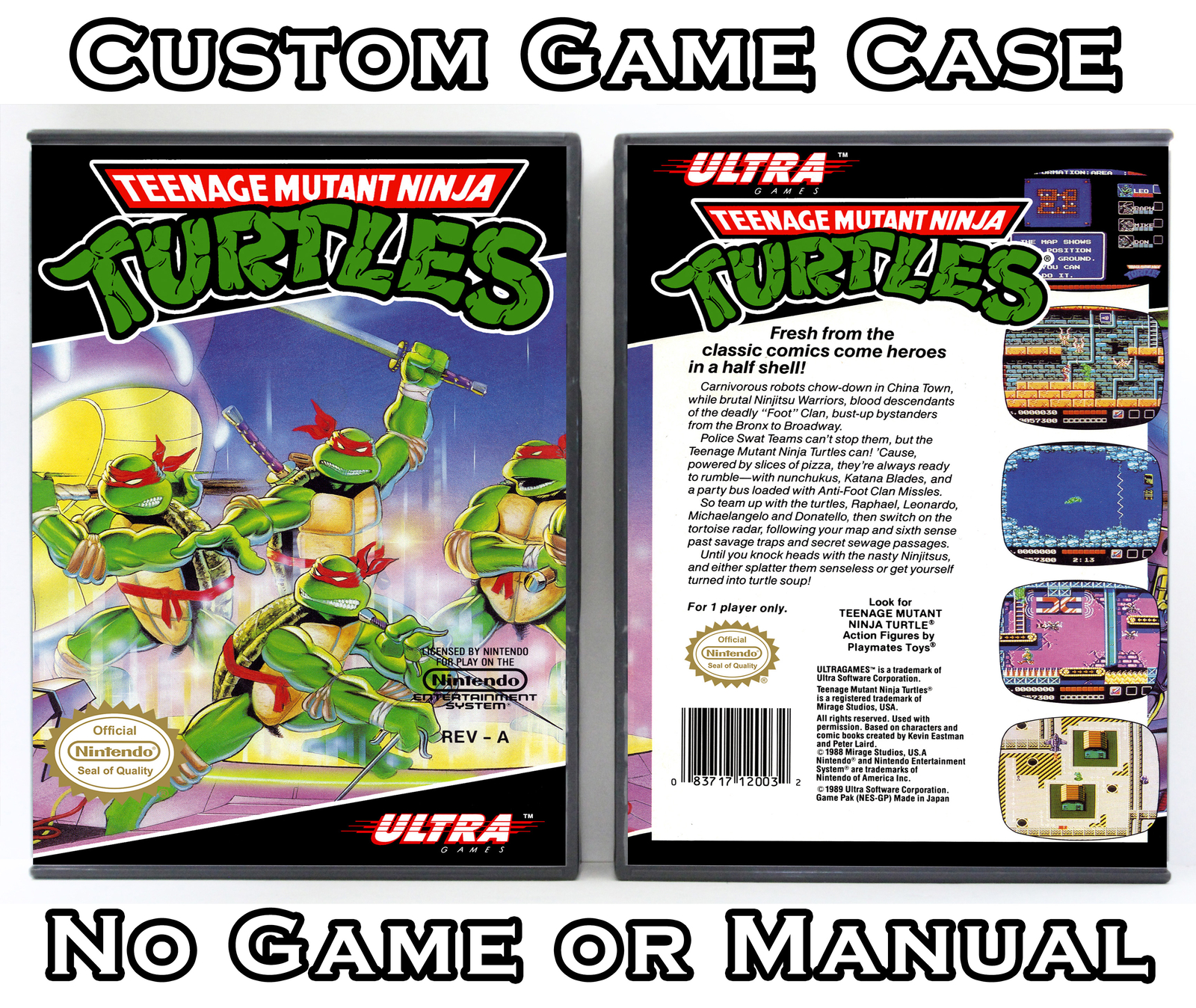 Teenage Mutant Ninja Turtles – Nintendo NES Custom Case *NO GAME*