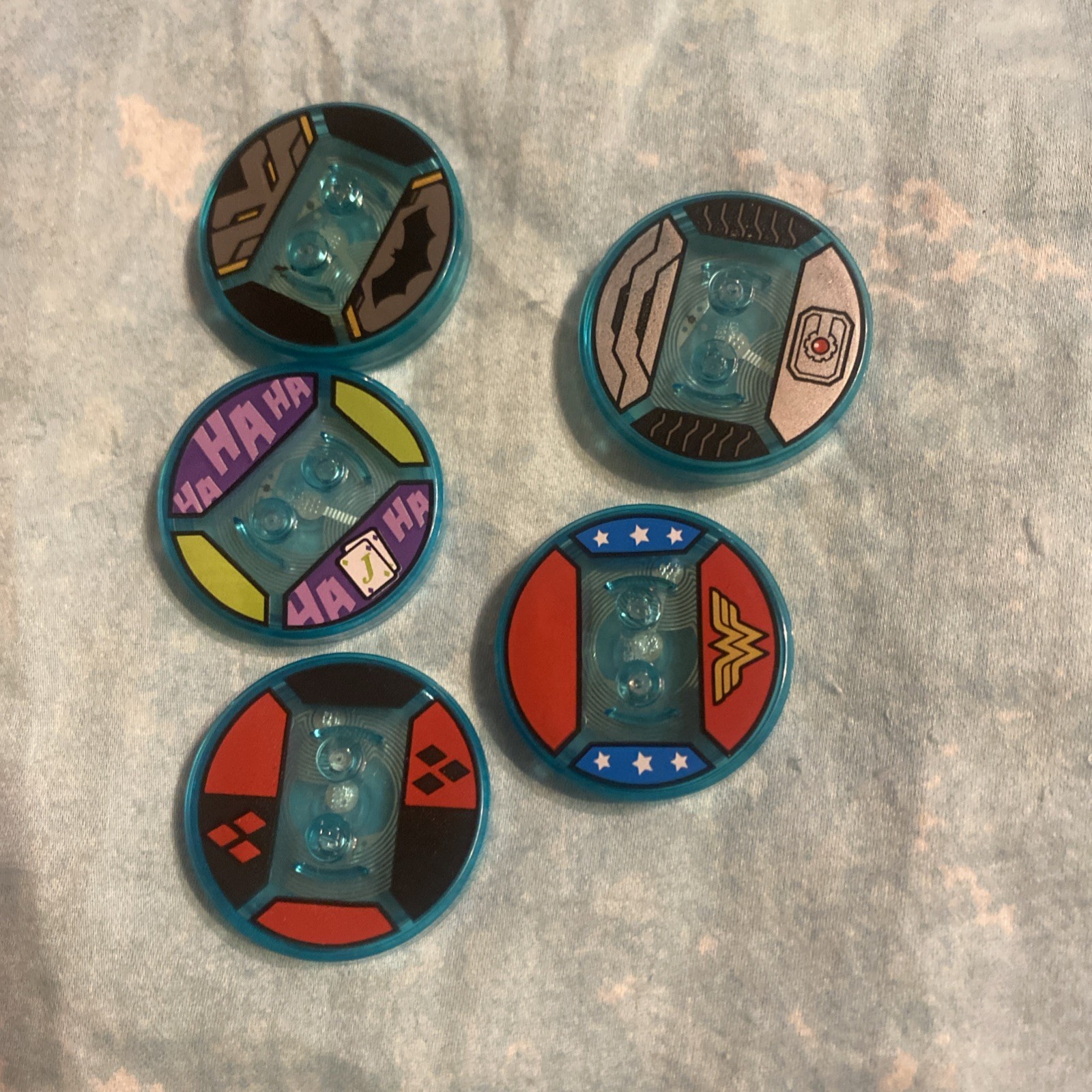 LEGO Dimensions DC Tag Disc Lot – Batman, Joker Harley Quinn wonder woman cyborg