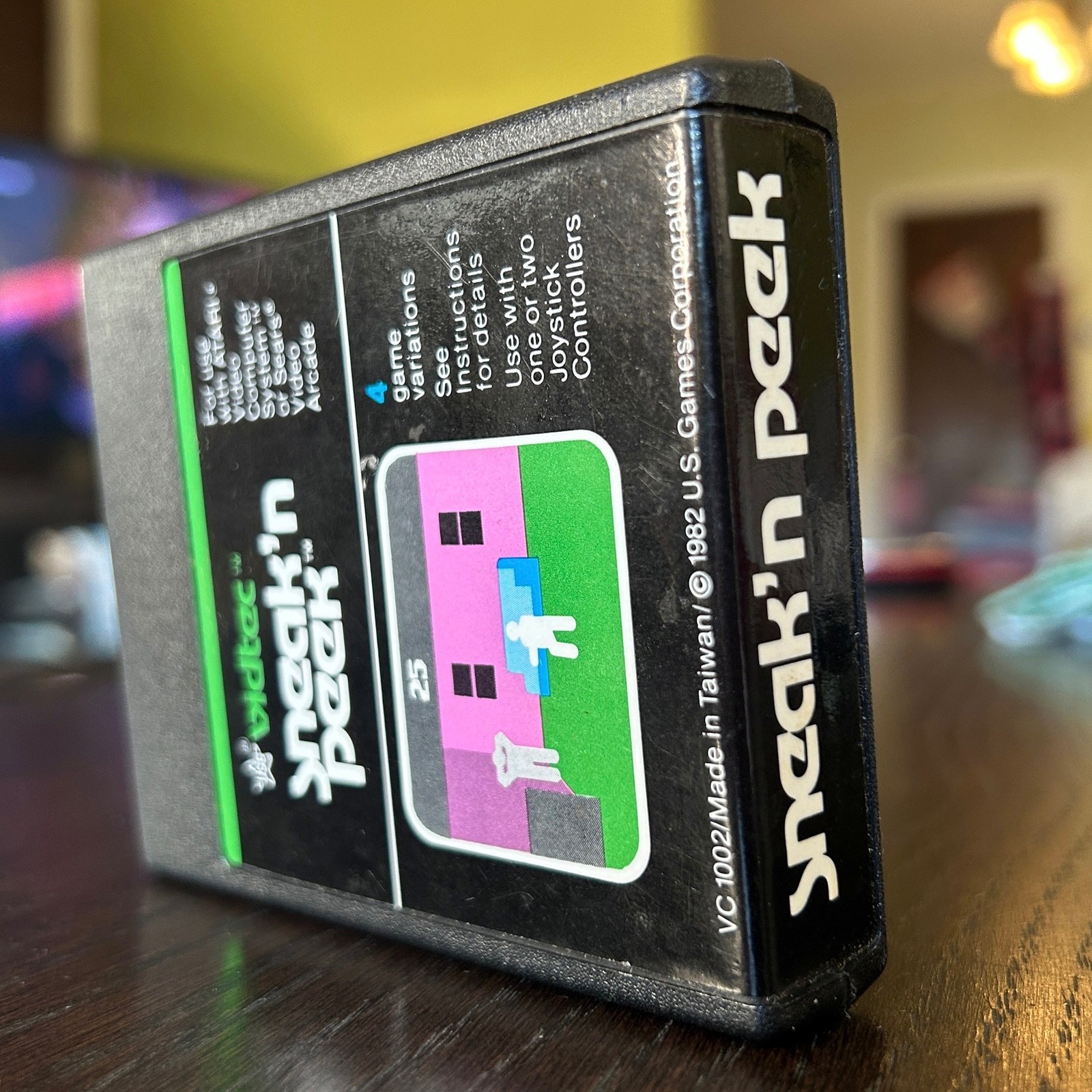 1982 Sneak’n Peek Atari 2600 Video Game Cartridge by Vidtec + U.S. Games TESTED