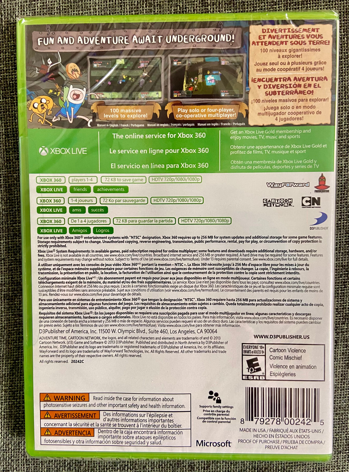 Adventure Time Explore the Dungeon Because I Don’t Know (2013) Xbox360 BRAND NEW