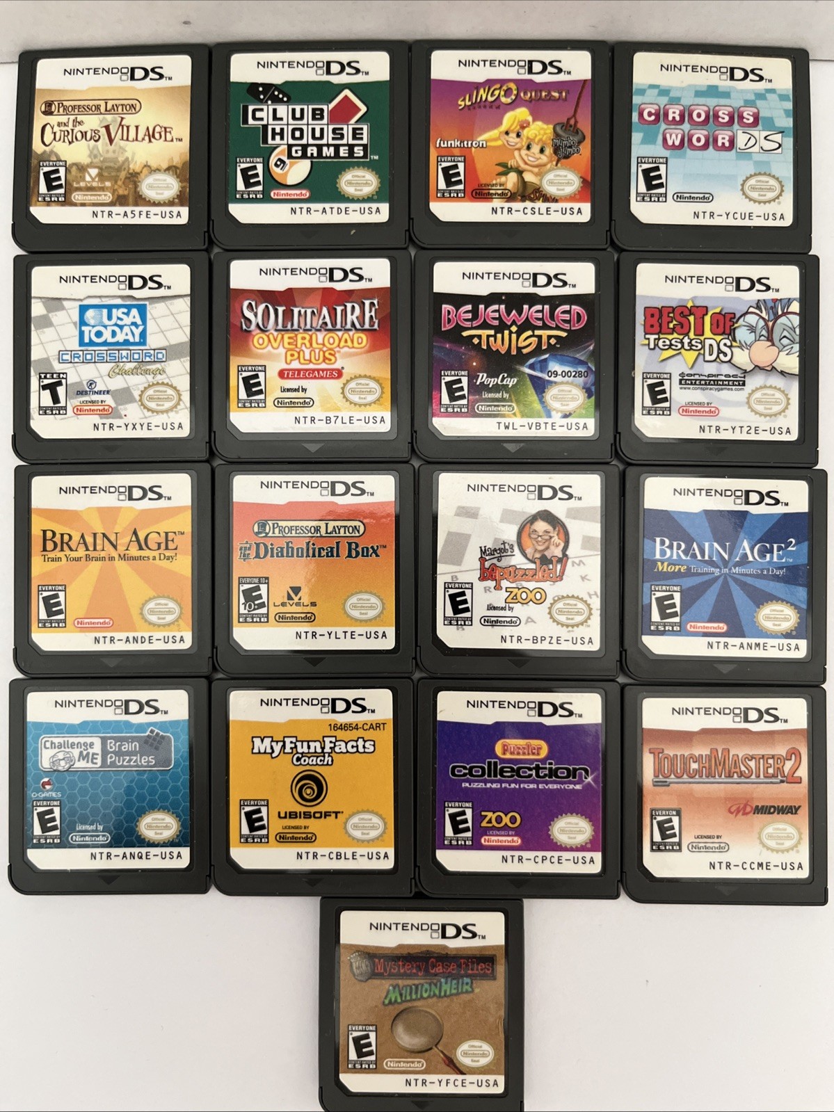 Nintendo DS Loose Games Assorted Lot Of 17 Untested