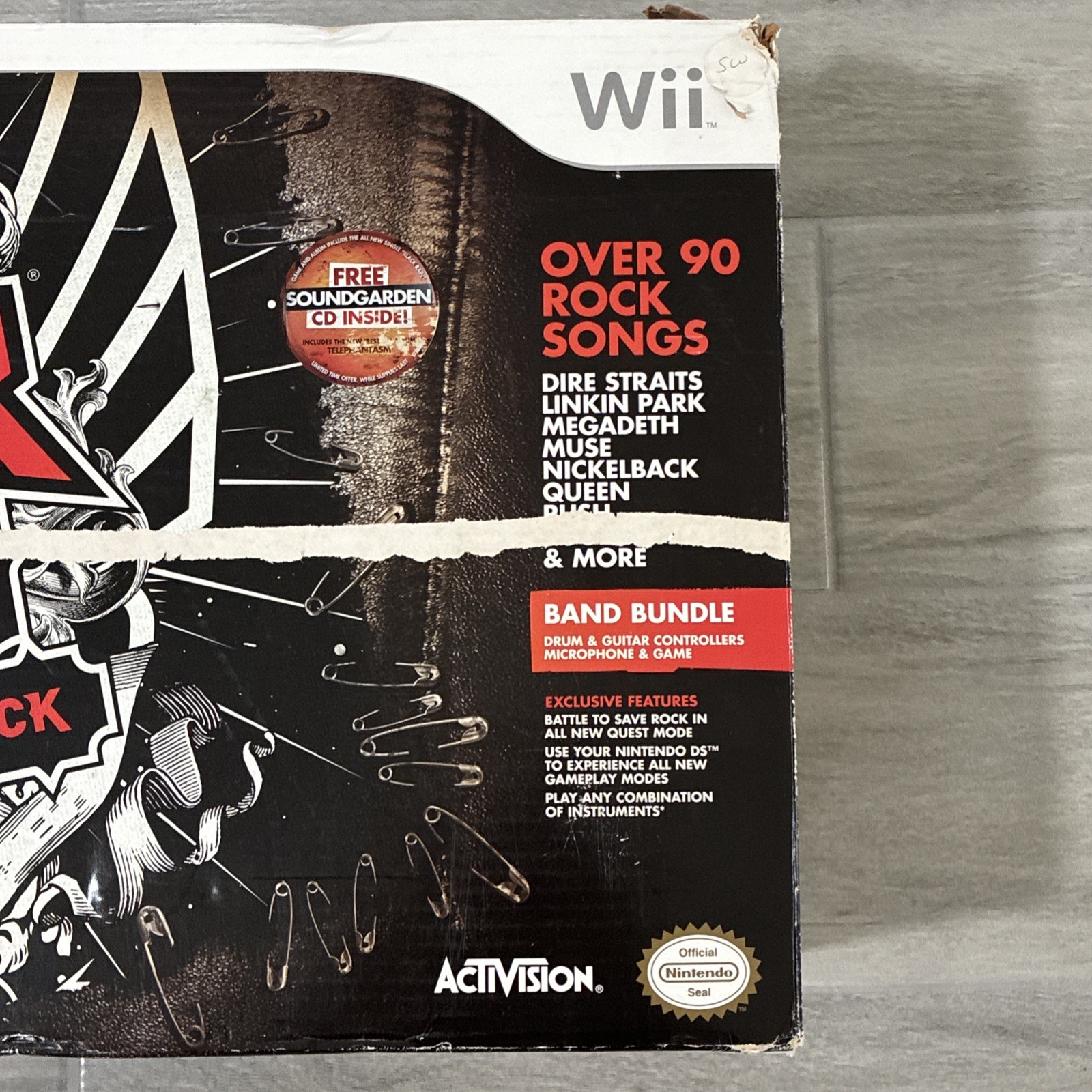 Wii Guitar Hero Warriors of Rock Band Bundle Wii Nintendo CIB (Read Desc)